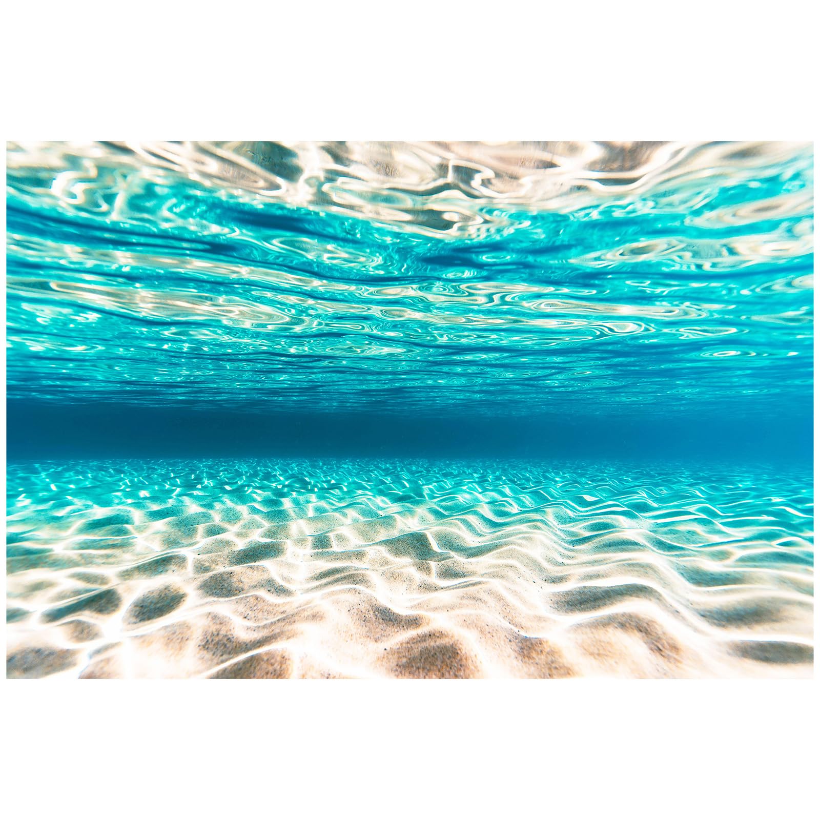 quqepgg Vinyl Ocean Aquarium Background, Fish Tank Decor 120x50cm Style 2