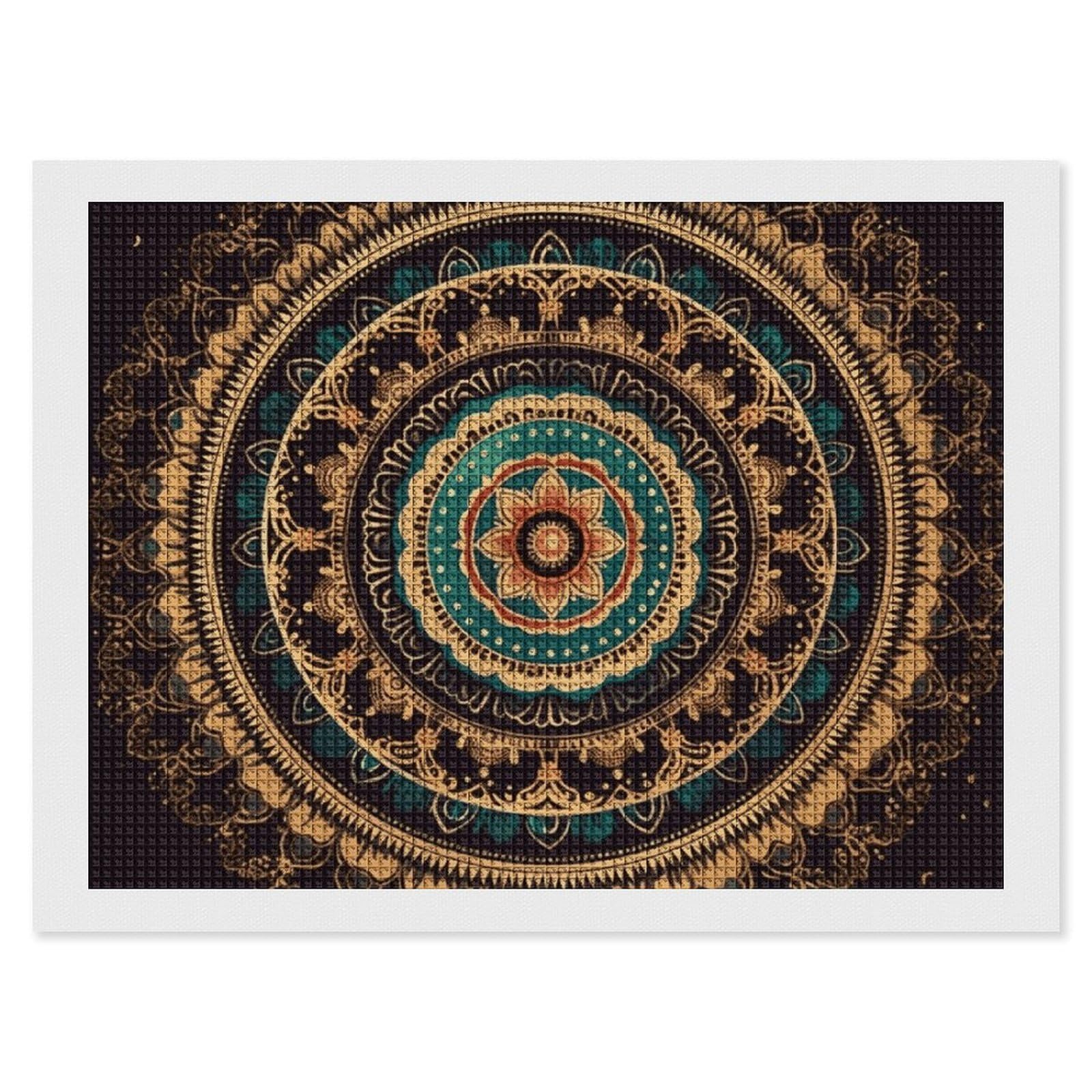 NONHAI Diamond Painting Kits for Adults - DIY Diamond Art Kits for Beginners - Full 5D Paint Drill Diamond Dots Paintings- Mandala Diamonds Pictures Gem Art and Craft Wall Decor 12"x16"