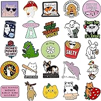 Vista 4 de Juego de 204050 pines de mochila esmaltados, divertidos pines esmaltados a granel, broches estéticos, alfileres de solapa, anime para mochilas