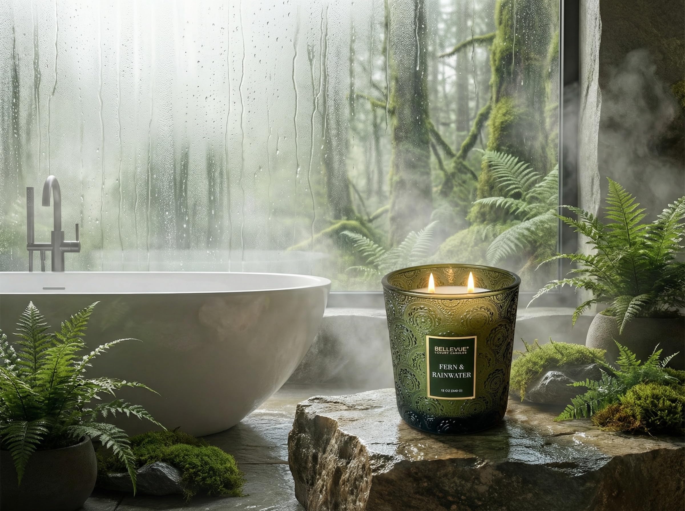 Best Bellevue Candles for 2026: The Spec-First Roundup 1 Generic Bellevue Luxury Candles, 12 OZ Soy Blend Candle, Embossed Glass, Fragran — product photo
