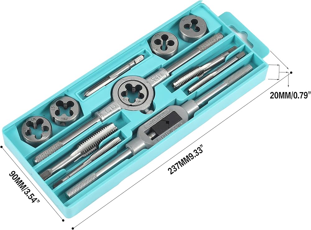 Amazon.co.jp: HFS(R) タップ ダイスセット 12点セット ネジ山修正