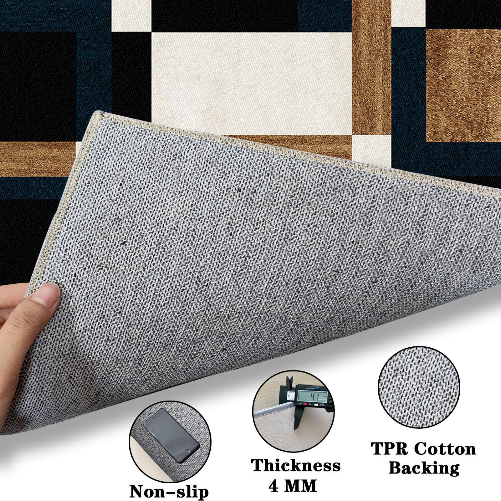 80 x 120 cm Heavy Duty Office Chair Mat for Carpeted Floor Computer Gaming Desk Chair Mat for Carpet Hard Floor Protector Mat for Rolling Chair Carpet Protector Chair Mat Floor Mat for Office Chair - Image 5