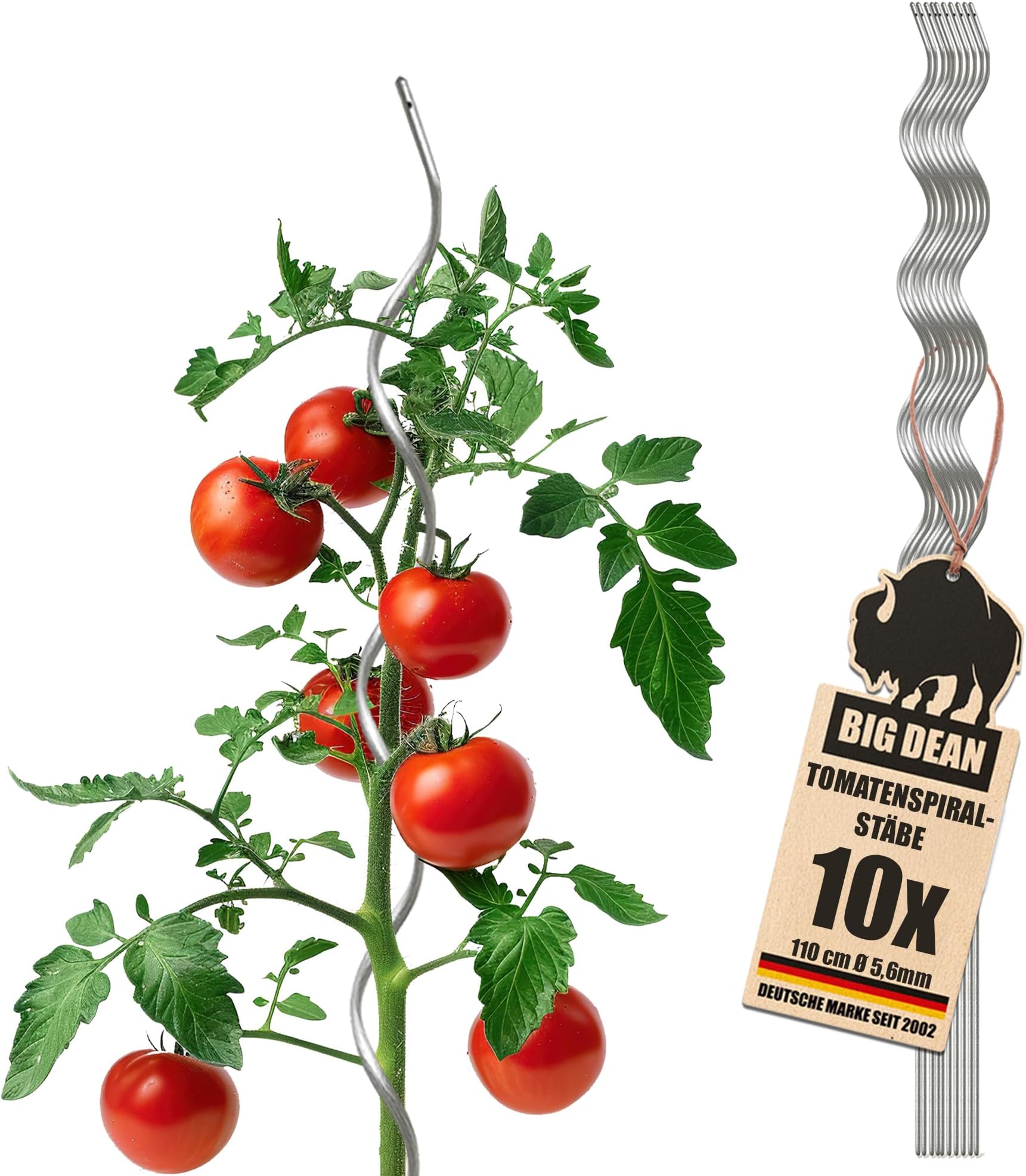 KARAT Tomatenspiralstäbe Pflanzstäbe für Kletterpflanzen Verzinkt 180 KARAT Tomatenspiralstäbe Pflanzstäbe für Kletterpflanzen Verzinkt 180