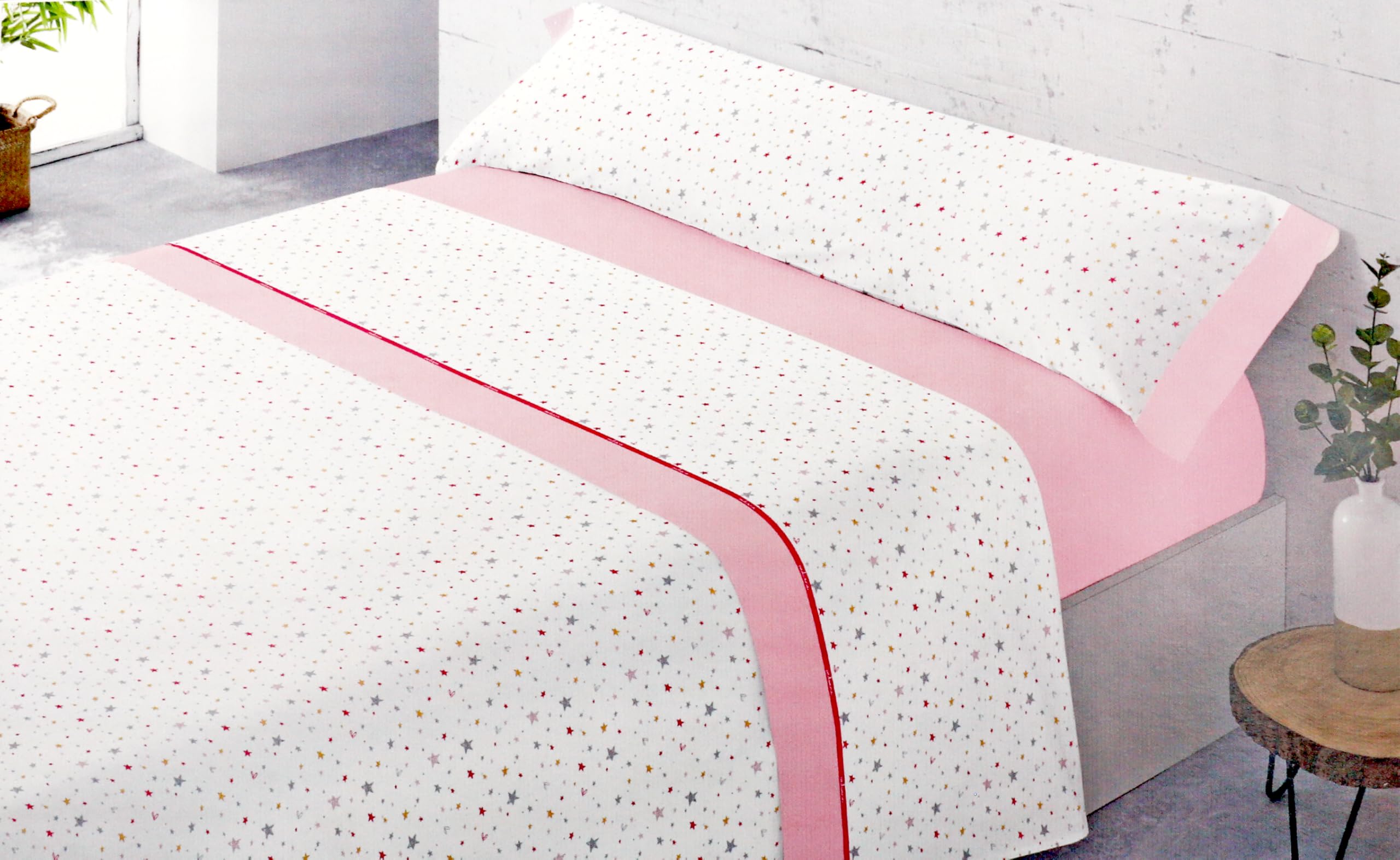 various Juego de Sábanas Infantiles Cama 90x190/200 cm – 3 Piezas (Encimera + Bajera Ajustable + Funda de Almohada) – 50% Algodón 50% Poliéster, 144 Hilos - Modelo Unicornio — view 8