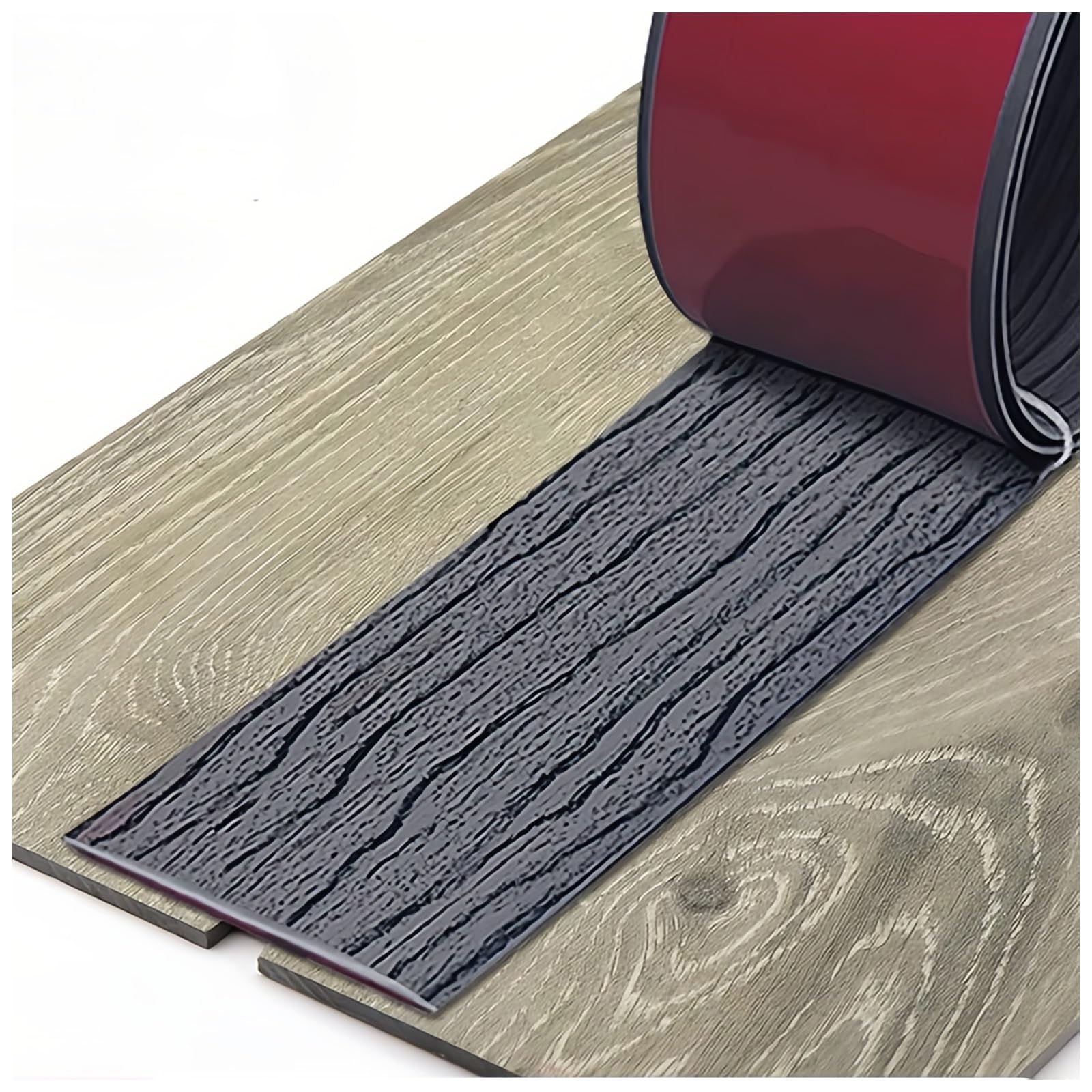 Bande de transition autocollante en vinyle gris foncé pour moquette et sol - Installation facile à décoller et à coller - 7,6 cm x 3 m