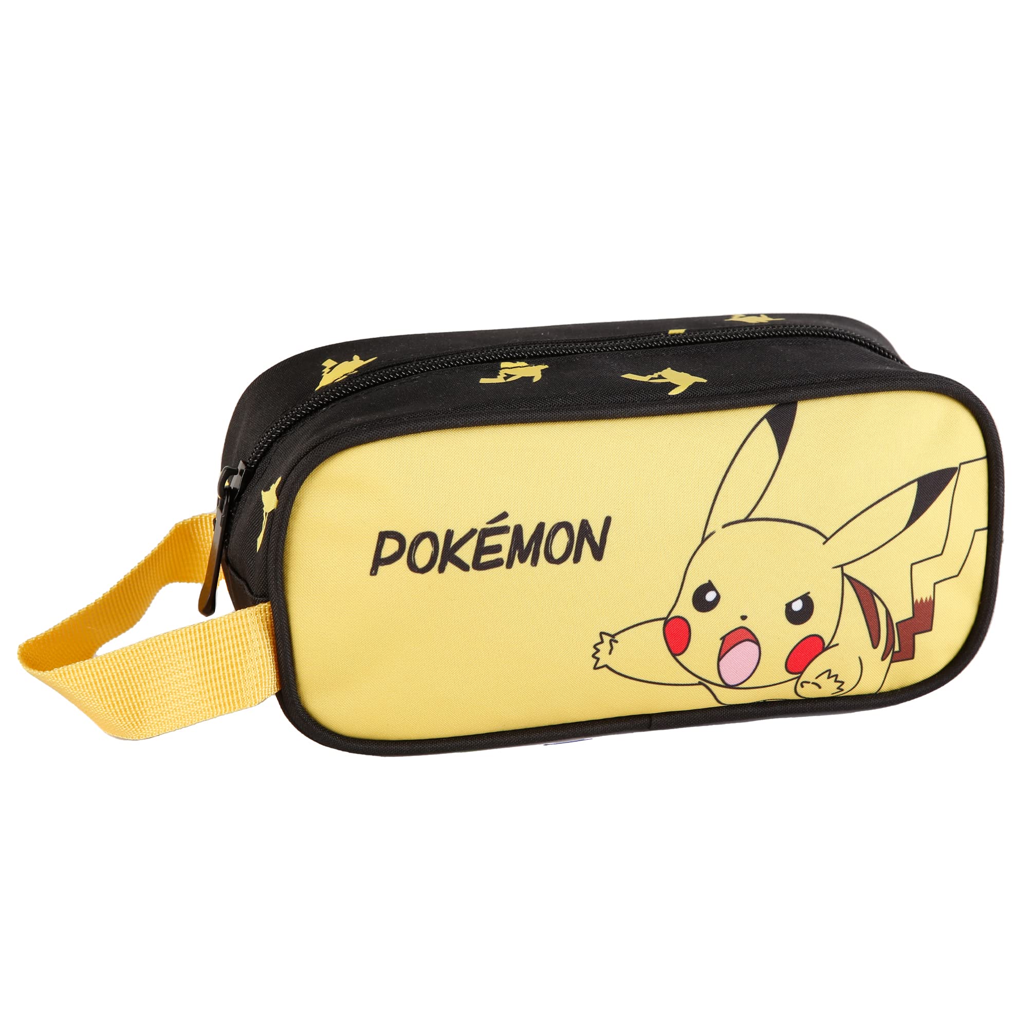 Estuche Escolar Pokémon Pikachu - ToyBags - Gamer Case - Diseño con Asa Lateral - Portatodo con 1 Compartimento - Interior Forrado y Cierre de Cremallera - 10 × 21 × 8 cm