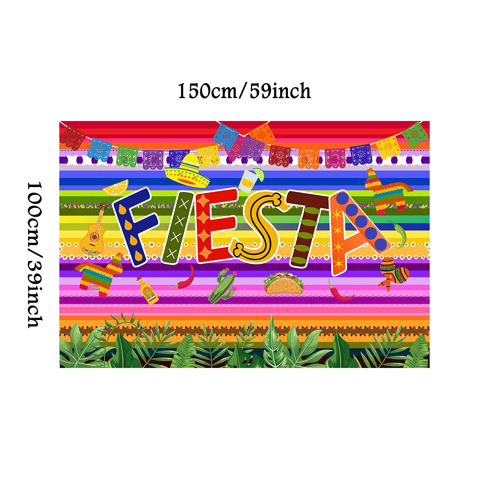ZERODECO Party Decorations Mexican Theme Party Backdrop, Plastic
