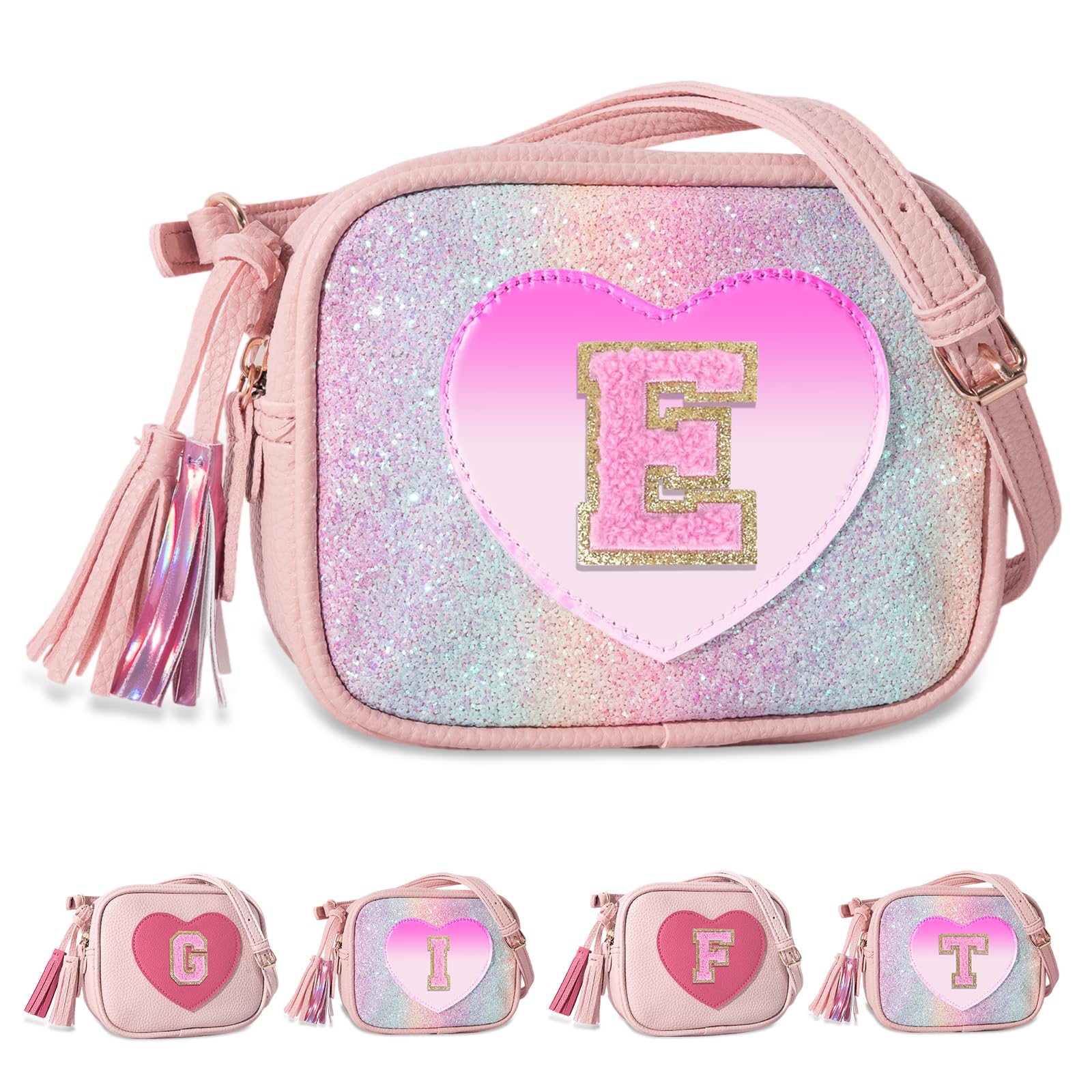 Personalized Toddler Purse for Girls 2–10, Cute Little Girl Purse & Kids Wallet, Small Initial Shoulder Crossbody Bag, Birthday & Christmas Gift for