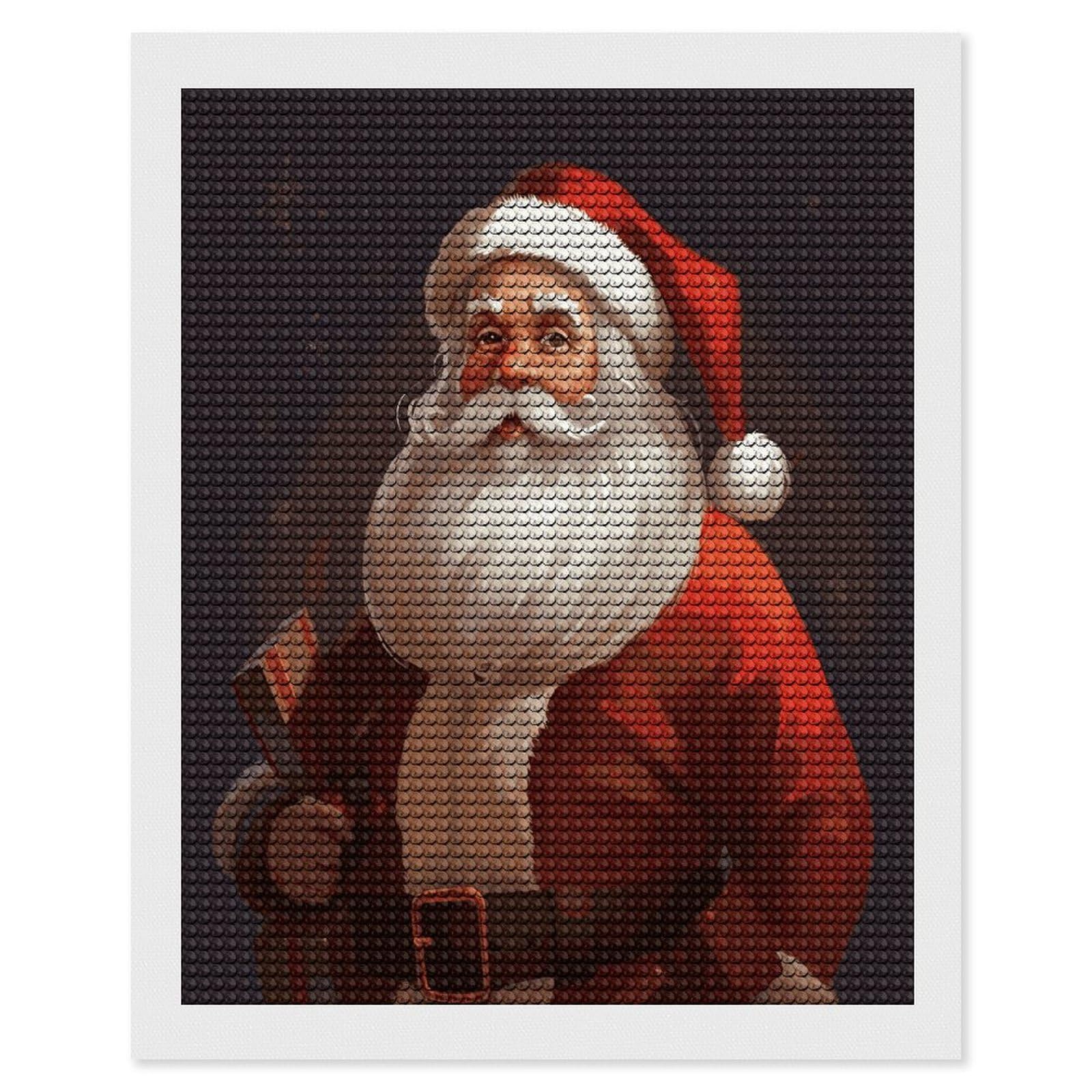 LDGSUPH Santa Claus Diamond Painting Kits for Adults Paint with Diamond Pictures Art DIY Full Drill Diamond Dots Painting Personalized Diamond Photo for Home Wall Decor Gift 16"x20"