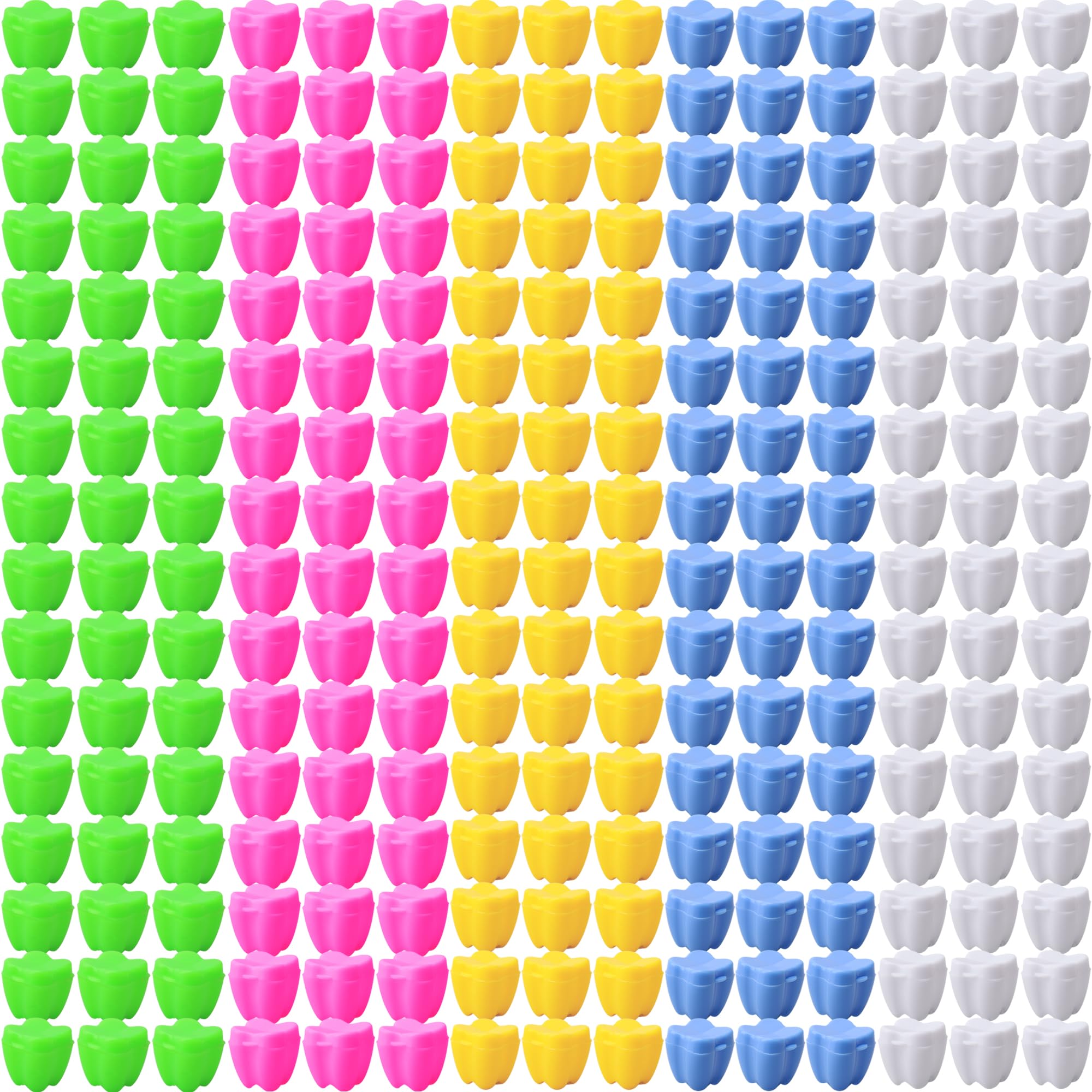 Kugliwa 240 Pack Mutlicolor Tooth Savers Holders Kids Lost Tooth Holders Mini Tooth Chest Savers for Boys Girls Keepsake Dentist Office Giveaways