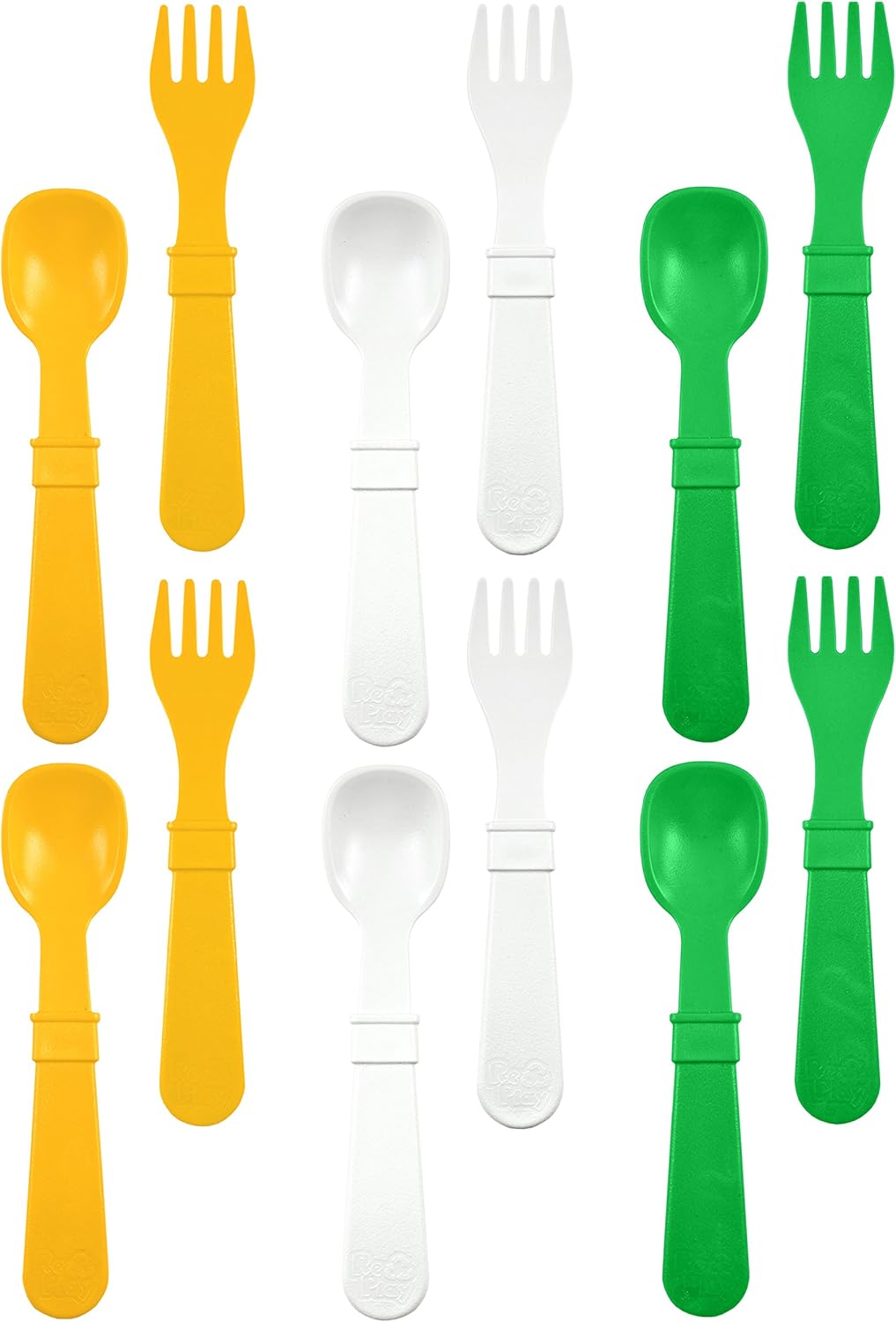 Re Play Made in USA Toddler Forks and Spoons, Pack of 12