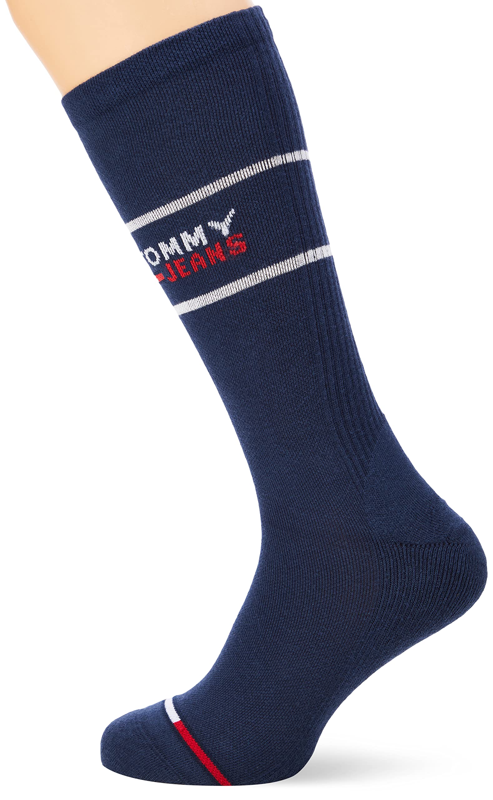 Tommy Hilfiger Navy Unisex's Crew Sock, 2.5-5 Uk (Pack Of 2) Size 3-5
