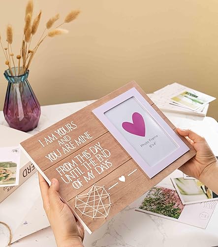 Miniatura 191 de NZY Regalos de aniversario, cumpleaños, San Valentín, Navidad, marco de regalo para novio, novia, marido, esposa, pareja, mejor amigo, único