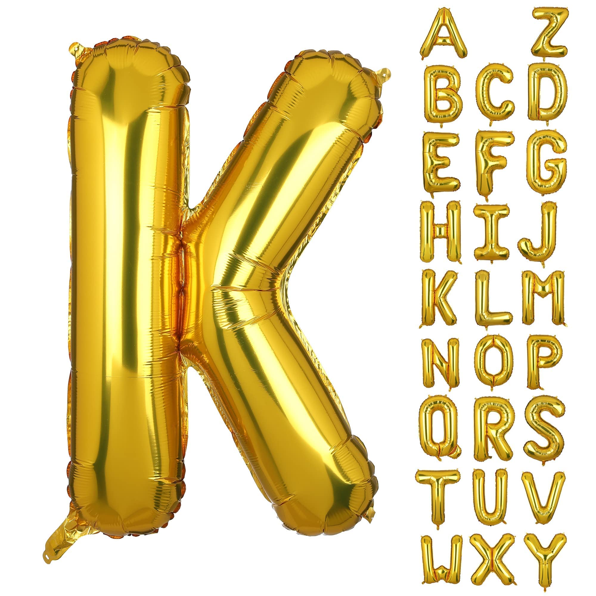 40 Inch Gold Big Letter K Foil Balloons Hellium Golden Large Alphabet Mylar Balloon Birthday Party Decoration Custom Word HH(Gold-K)