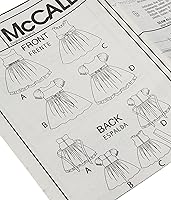 Vista 4 de McCall's Patterns M5793 Vestidos forrados para niños/niñas, talla CDD (2-3-4-5)