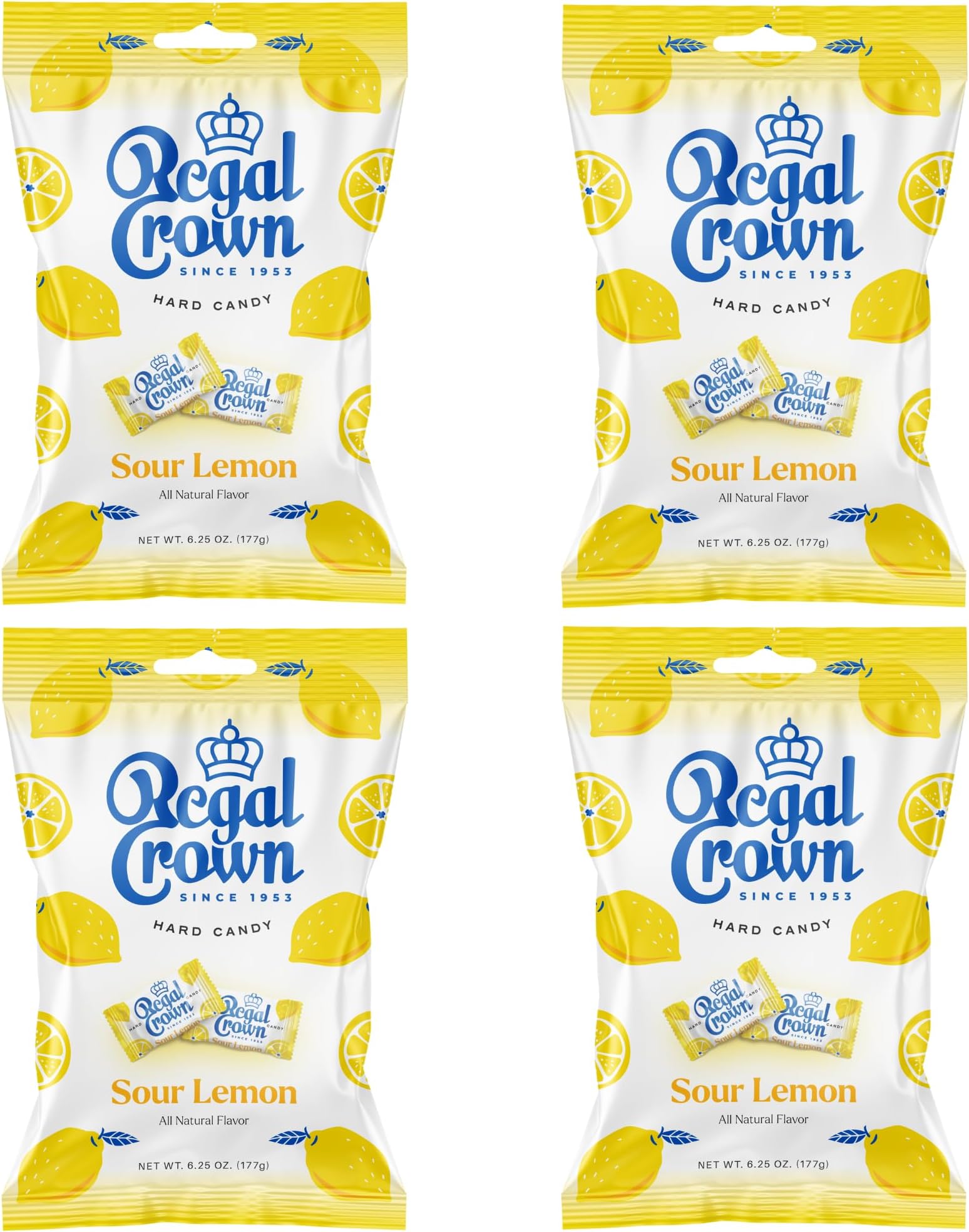 Regal Crown Sour Lemon Hard Candy Old Fashioned Sour