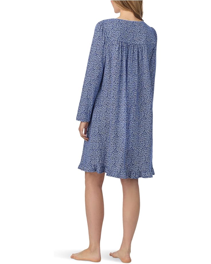 Eileen West Cotton Knit Long Sleeve Short Nightgown - #2 of 3