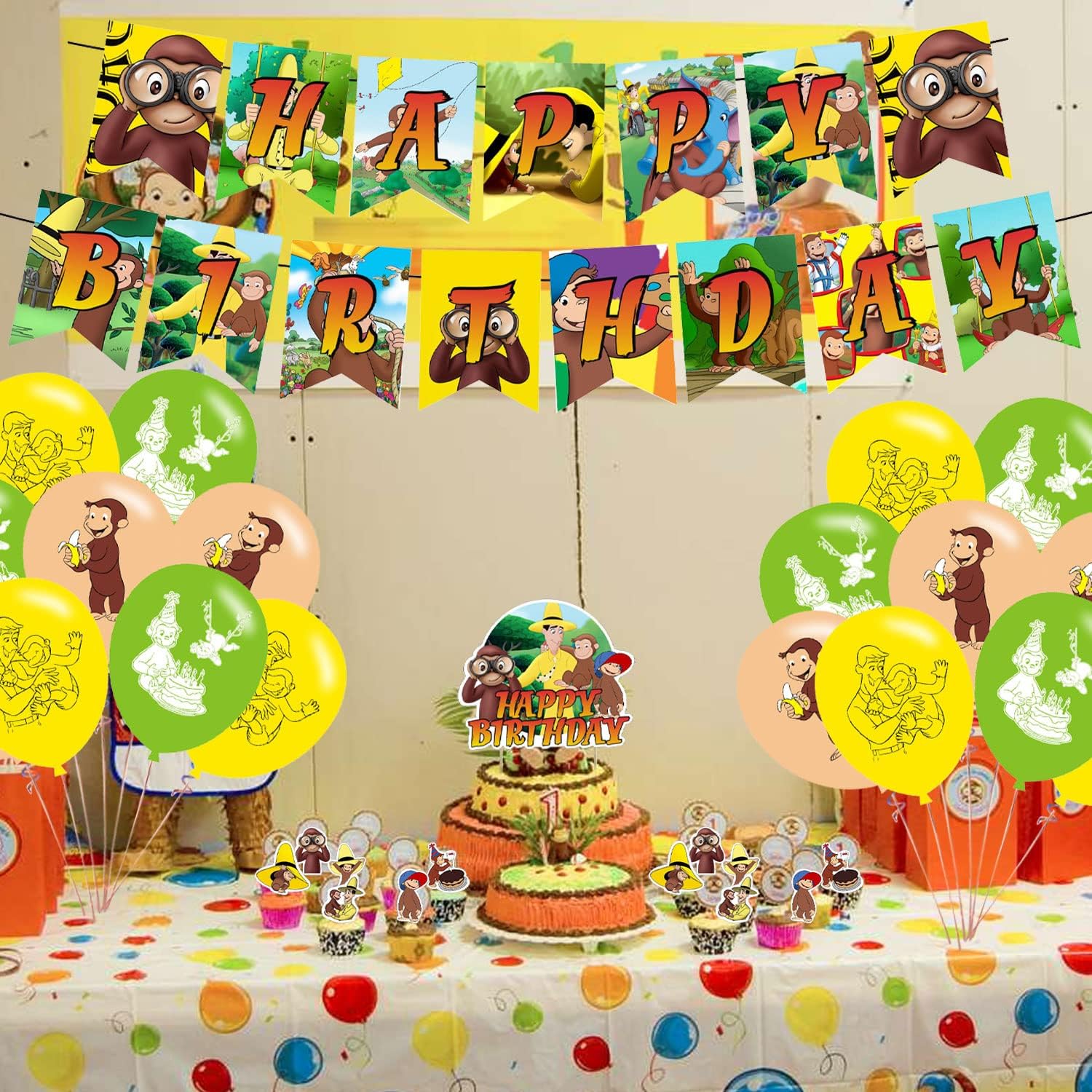 Paquete De Fiesta De Cumpleaños De Jorge El Curioso - Incluye