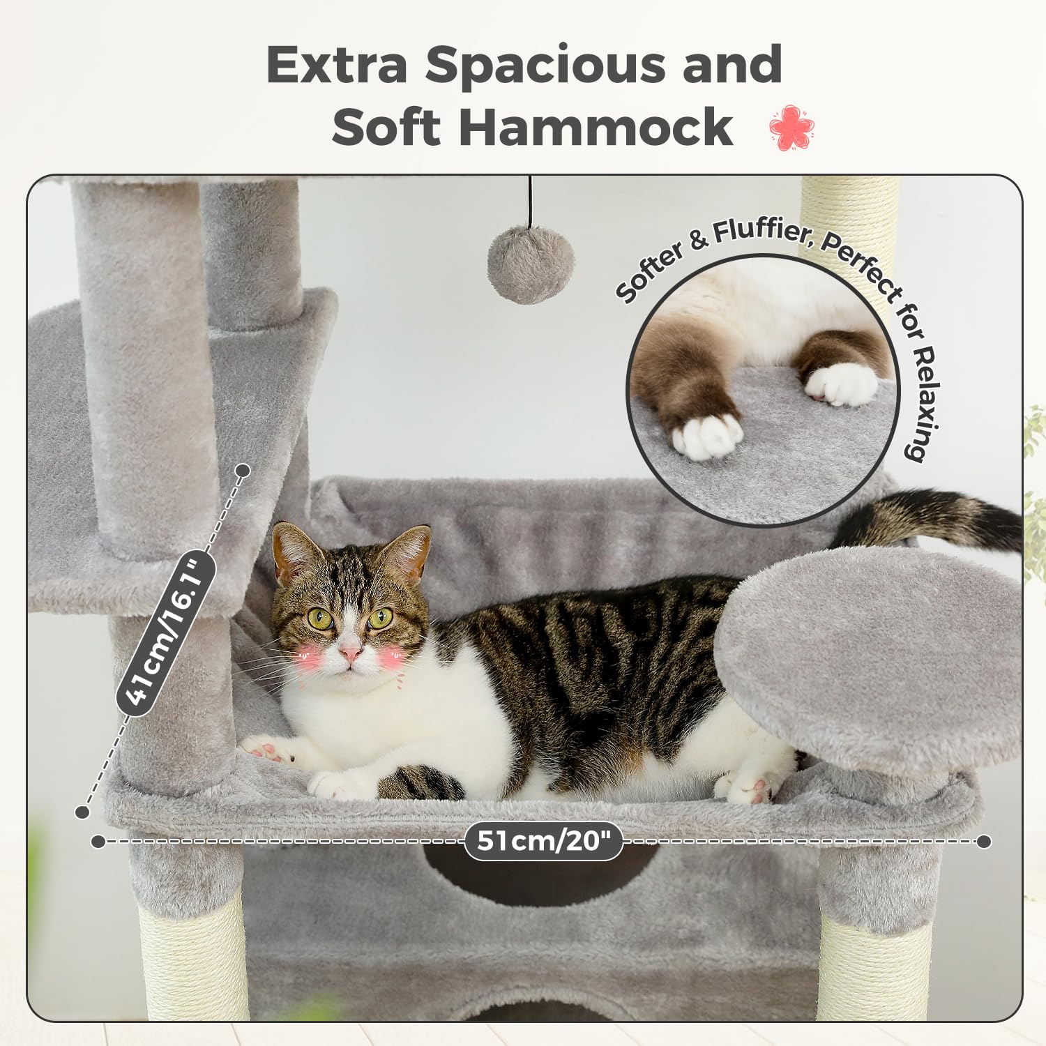 family cats　0728 Amazon.com : Hey-brother Cat Tree, 74 inches Multi-Level XL