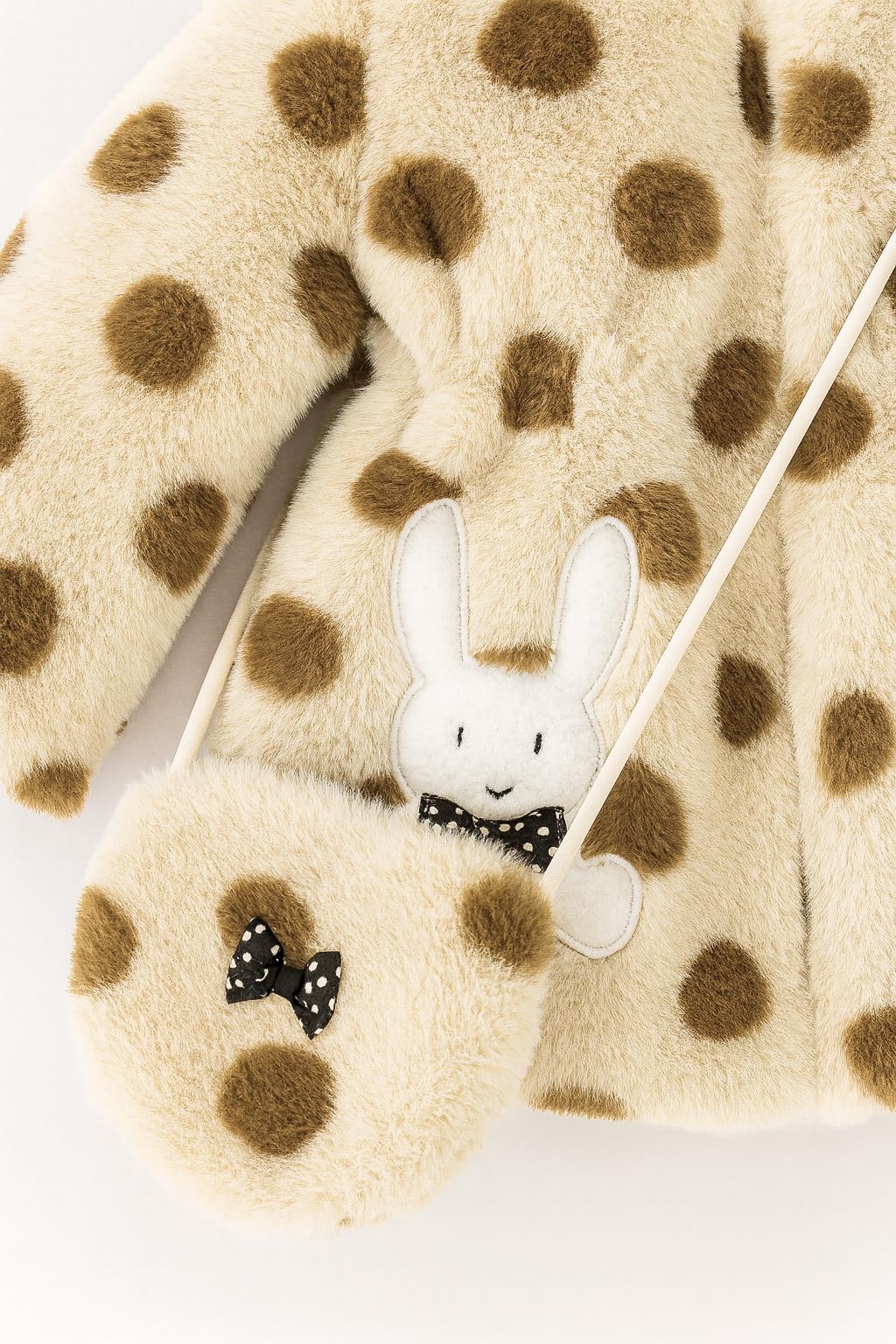 Bold N Elegant Wool Fur Warm Winter Outerwear Hooded Baby Jacket Coat with Soft Plush Teddy Bear Bag for Infant Toddler Boy Girl Kids (IN,12-24 Months, Brown) 4