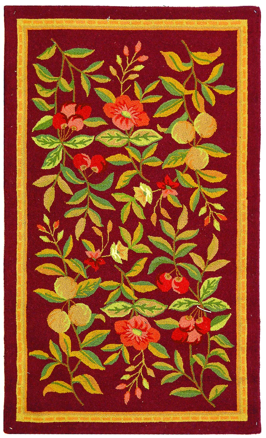 SAFAVIEH Chelsea Collection Accent Rug - 2'6" x 4', Burgundy, Hand-Hooked French Country Wool, Ideal for High Traffic Areas in Entryway, Living Room,