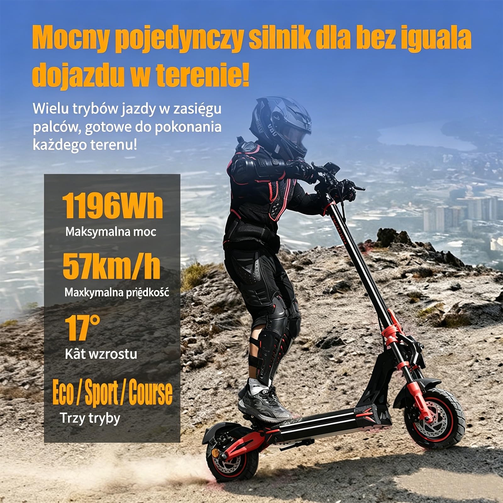 Hulajnoga Elektryczna Dla Dorosłych, 3 Ustawienia Prędkości (Ogranicznik Prędkości Można Wyłączyć), Akumulator 52 V 23 Ah, Wyświetlacz HD, Uchwyt Na Telefon, Odblokowywanie Nfc, Opony 10-Calowe