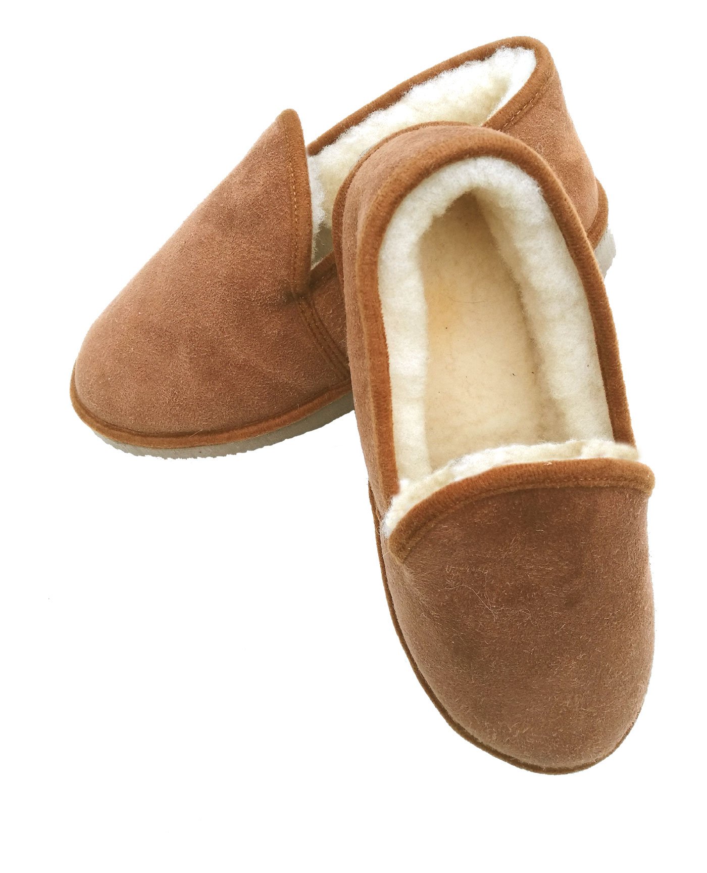 Pantoufles charentaises pour homme - Peau de mouton - Couleur camel