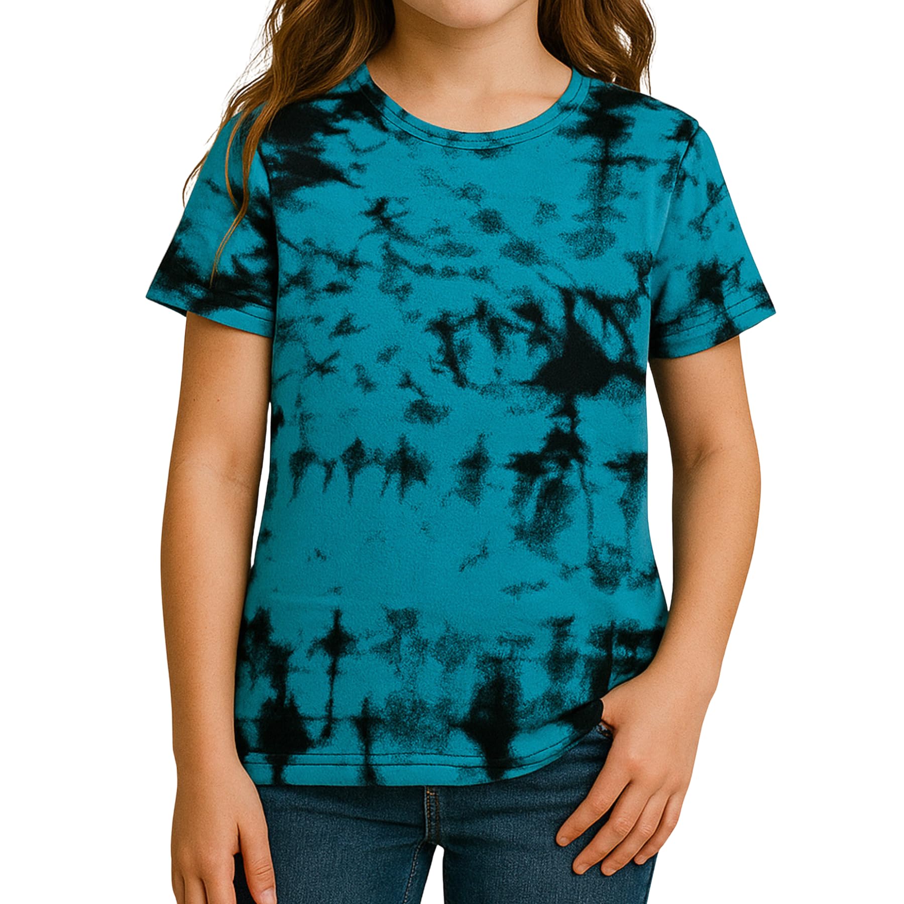 A2Z 4 Kids Tie Dye 250 T Shirt Aqua 13