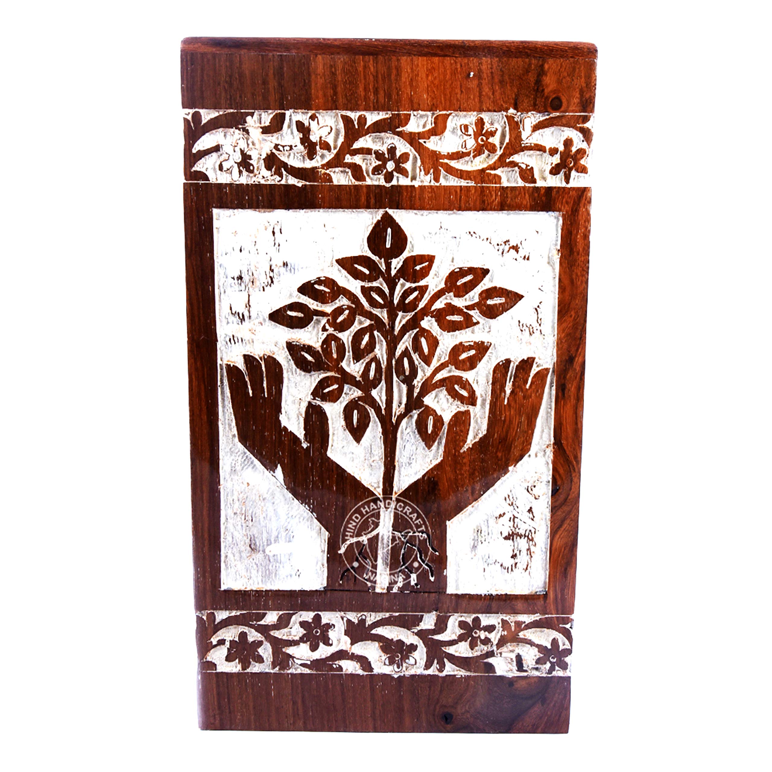 Urna Funeraria In Legno Palissandro - Handmade Per Ceneri Adulti 200 Cuin