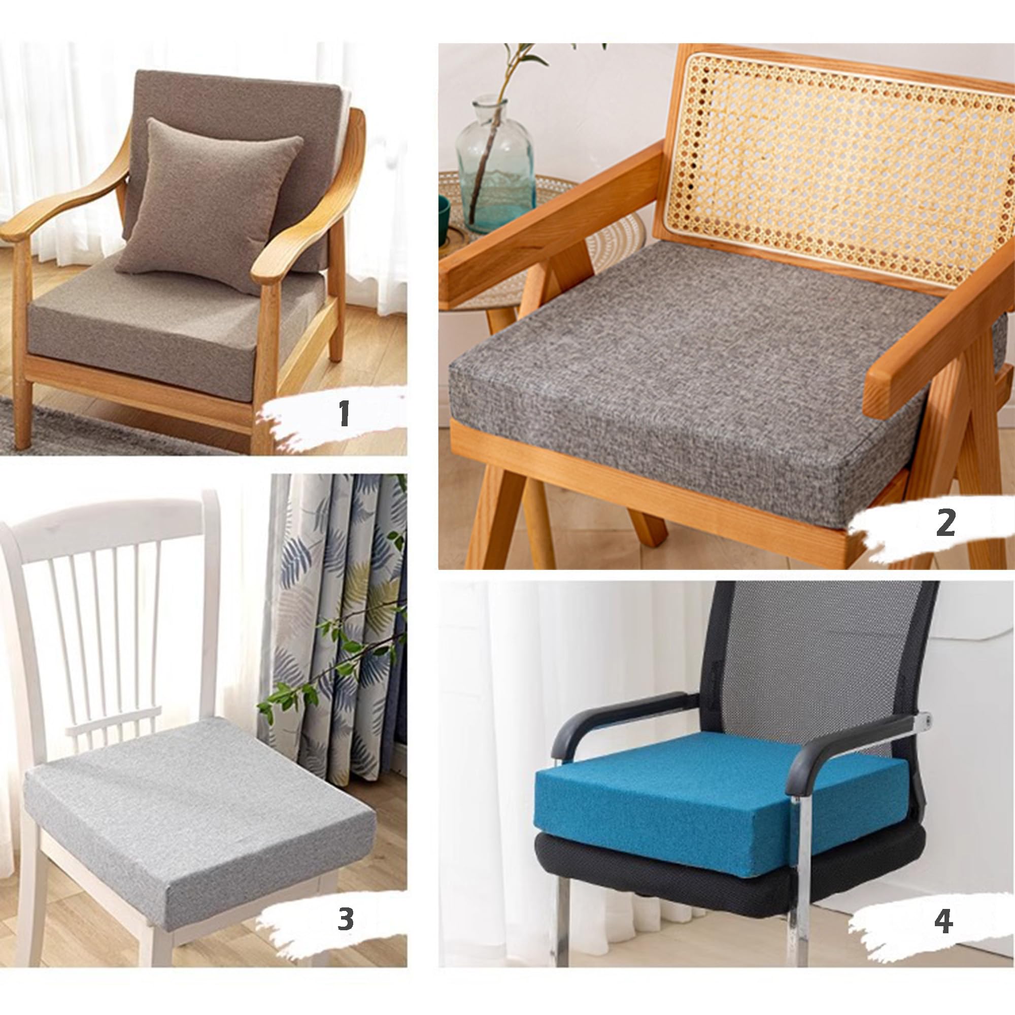 Witte bekleding schuimkussens met hoge dichtheid, op maat gesneden, stevig schuim voor eetkamerstoel, raamstoel, bank, fauteuils, dik, 15 cm x 100 x