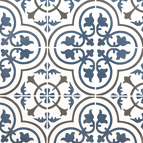 MSI Zenzibar Encaustic - Azulejo de pared de porcelana mate de 8 pulgadas x 8 pulgadas para baño, azulejos y salpicaduras de cocina