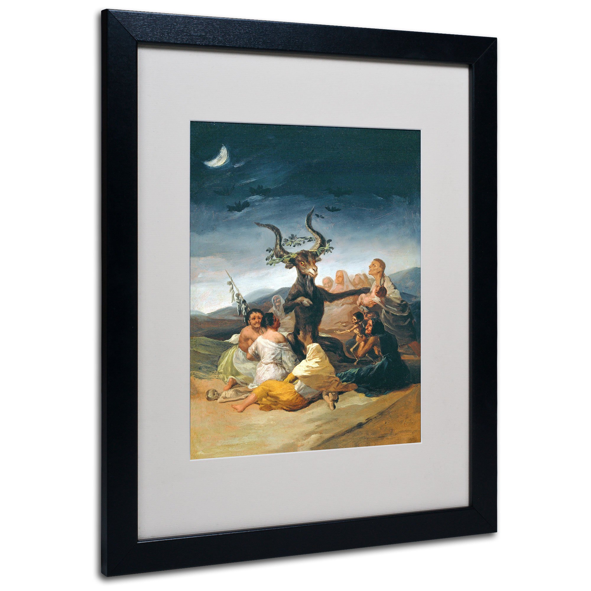 Trademark Fine Art The Witches Sabbath by Francisco Goya with Black Frame Artwork 16 by 20-Inch