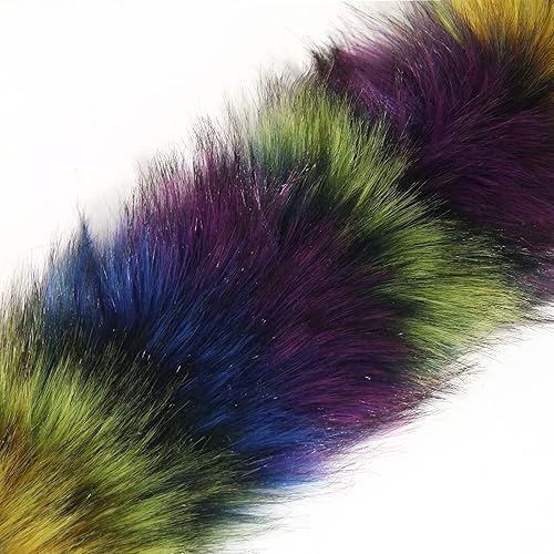 Miniatura 5 de Rollo de piel sintética lanuda  Tela acrílica de 3.0 in x 70.9 in (3.0 in x 70.9 in)  Material similar a la piel artificial  Utiliza piezas de piel