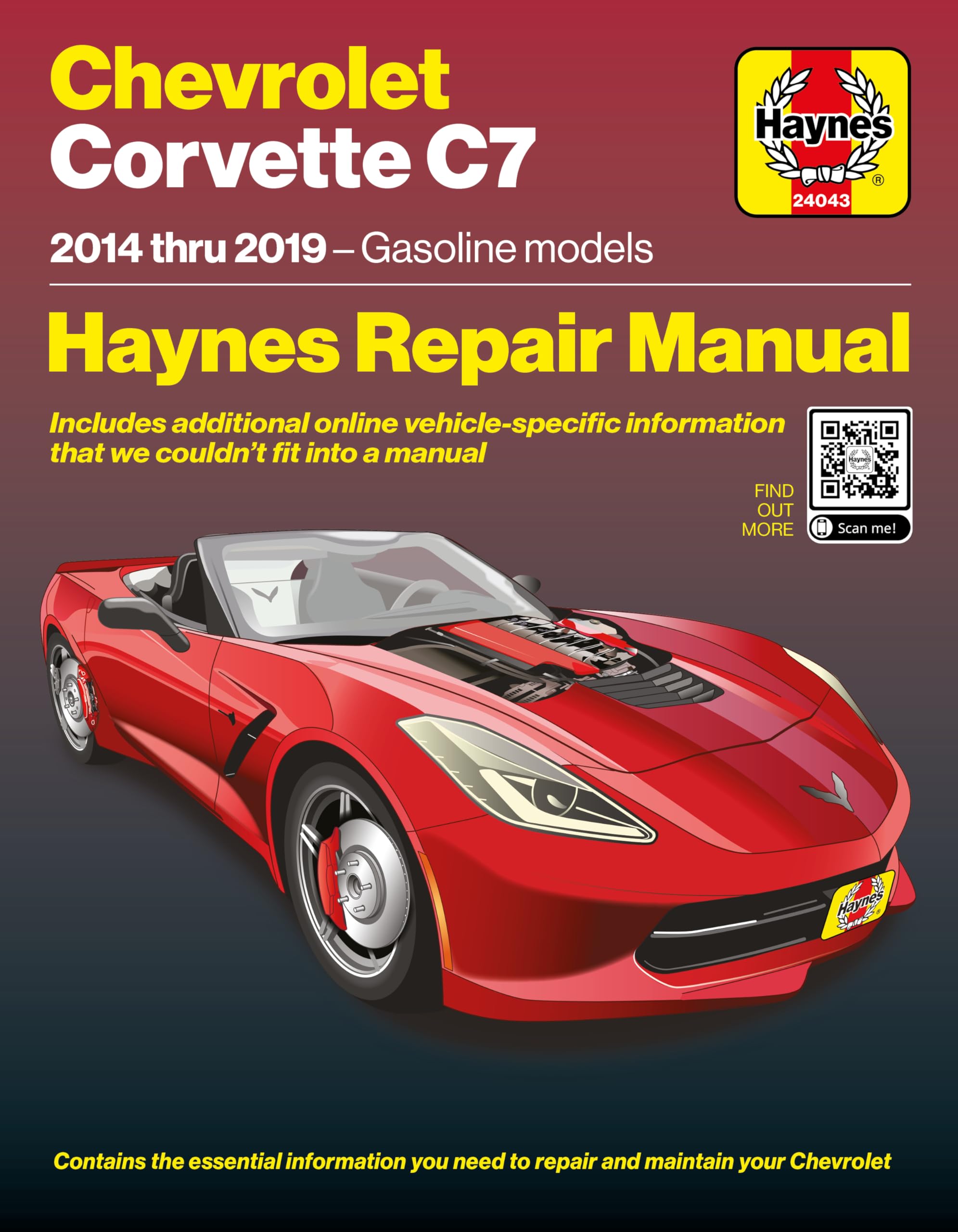 Haynes Compatible for The Chevrolet Corvette C7 (2014–2019) Repair Manual: Covers 6.2L LT1, LT4 & LT5 V8 Gas Engines – Step-by-Step Maintenance,