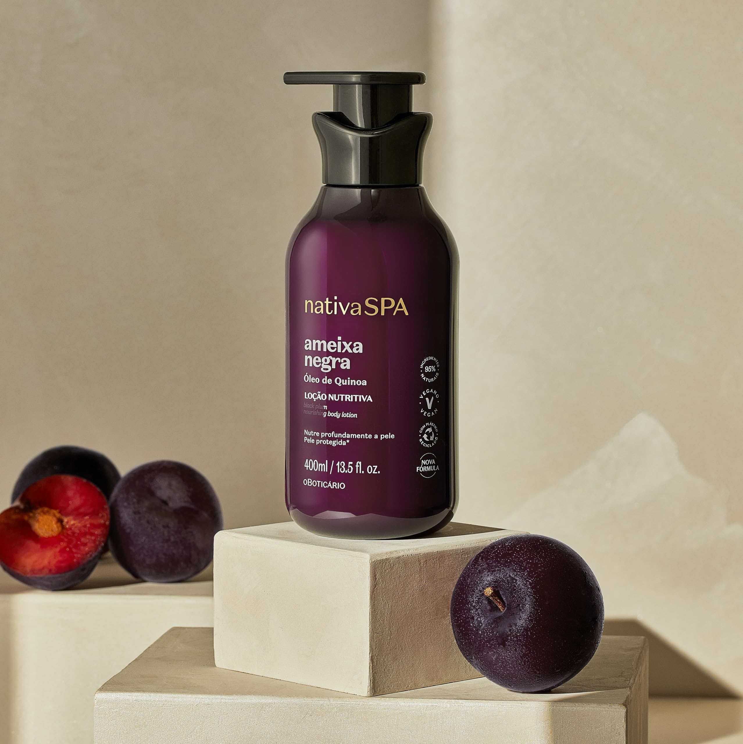 O Boticário Nativa SPA Ciruela Negra Set Regalo Cuidado de la Piel 3 Productos