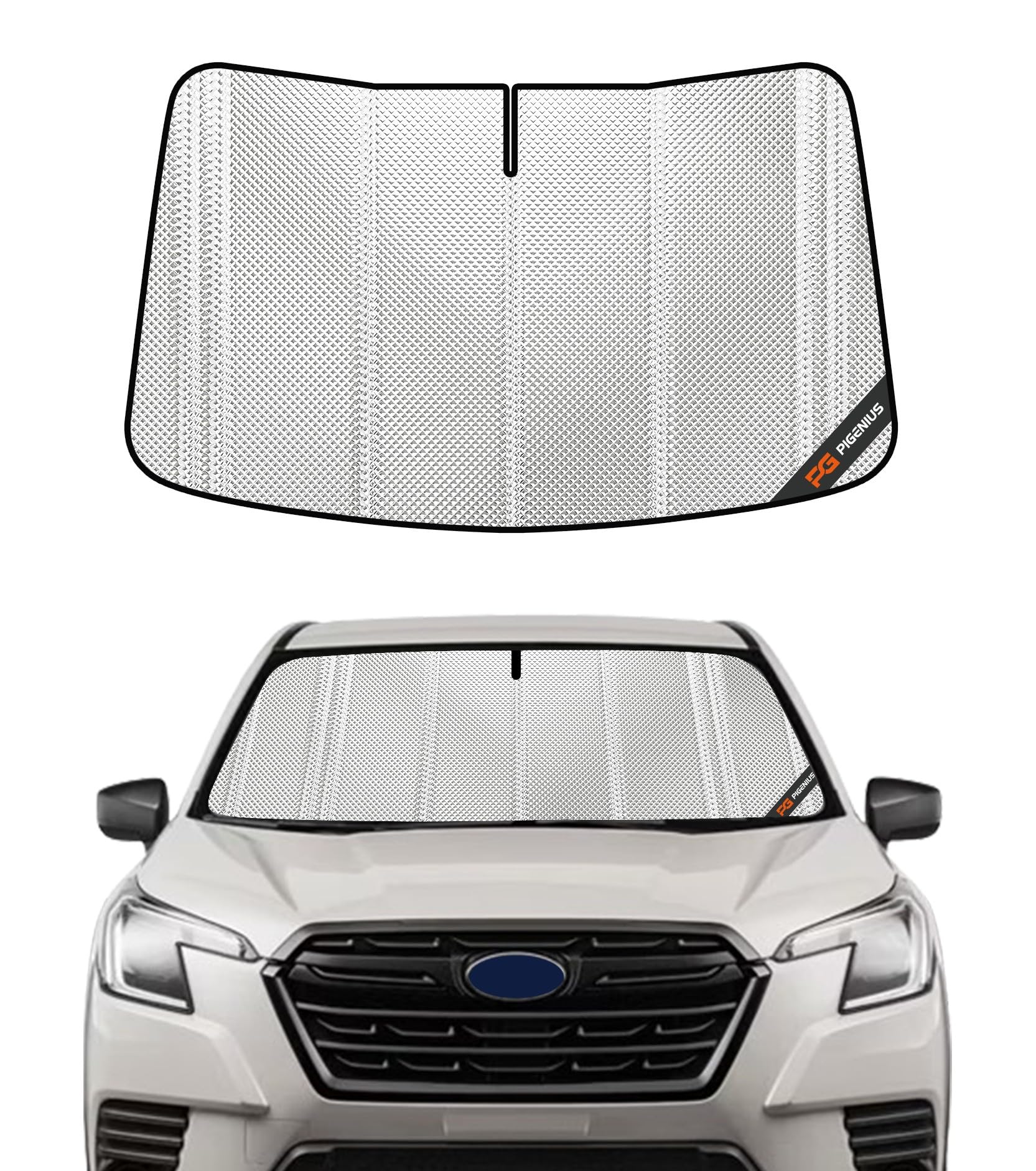 Windshield Sun Shade for Subaru Forester 2022-2024 with Eyesight Driver Assist. Full Coverage Rearview Mirror Shade for Ultimate Protection