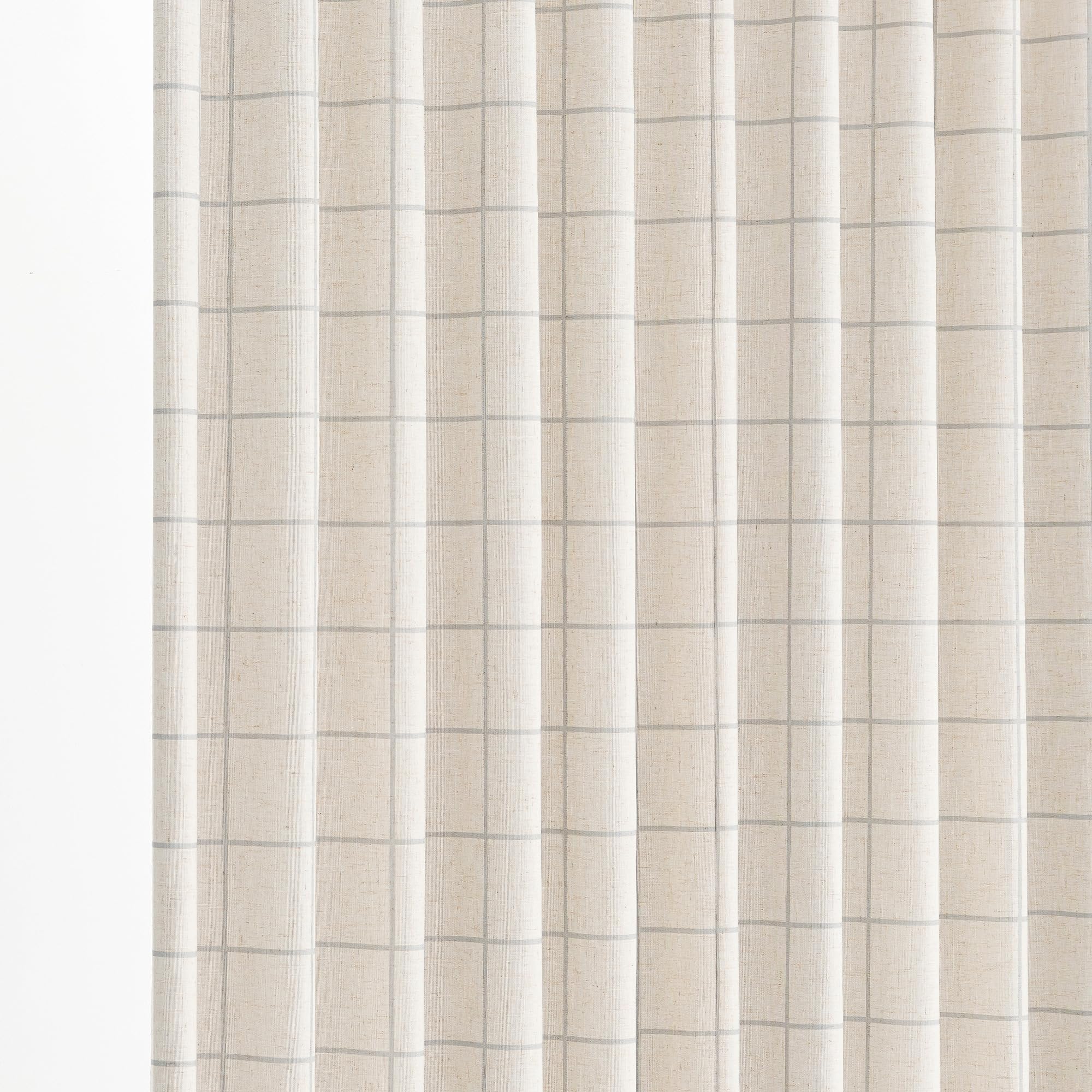 Linen Checkered Blackout Curtains for Living Room Bedroom 84 Inch Length Double Layer 2 Panels Luxury Modern Printed Design Blackout Curtains โ image 1