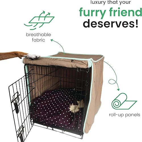 Miniatura 5 de Molly Mutt Wild Horses - Funda para jaula de perro, funda de lona 100% algodón con 2 paneles enrollables, ideal para jaula de perro o gato,