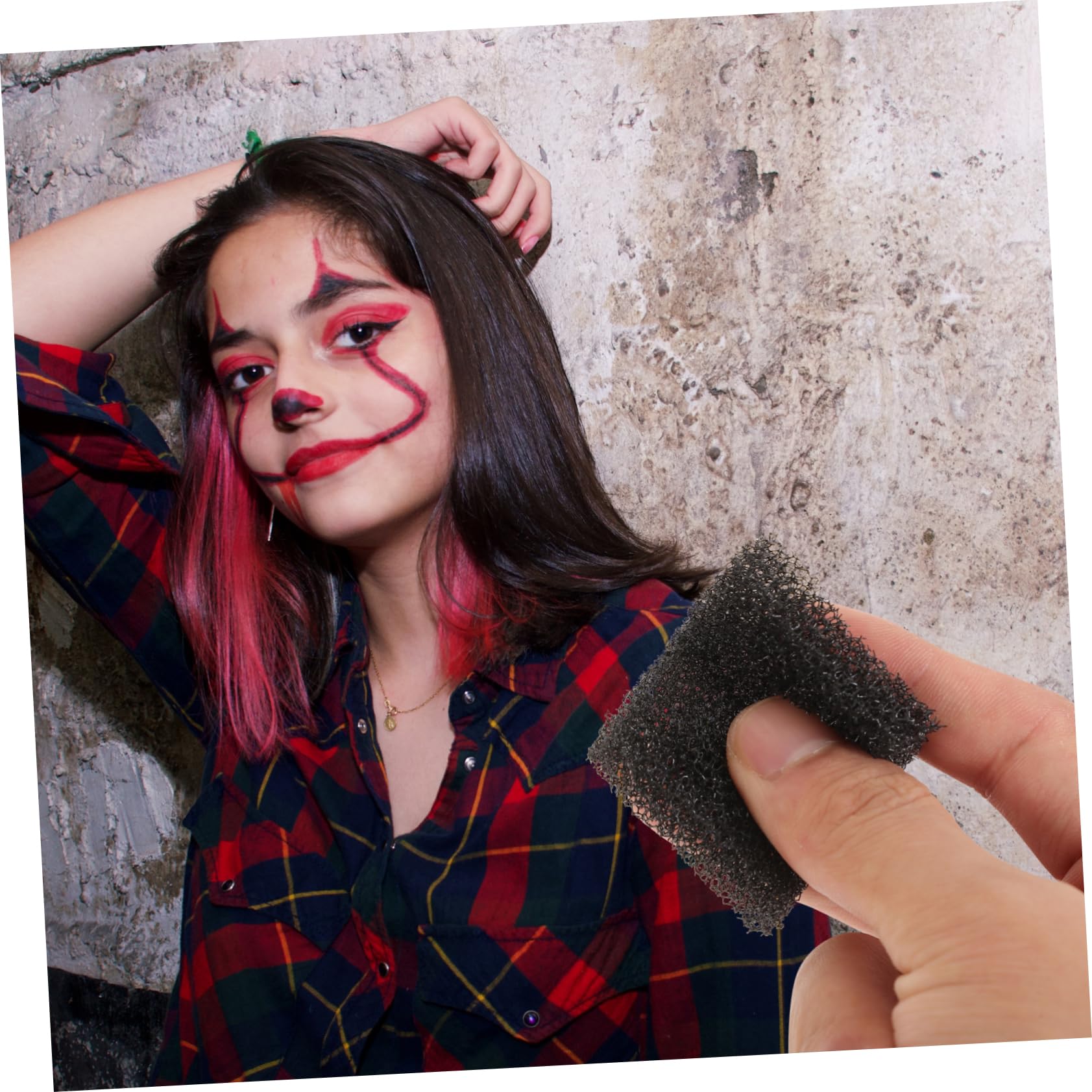 Amosfun 80 Piezas Esponja De Maquillaje Dañada Esponja Quita Color Víspera De Todos Los Santos Esponja De Maquillaje Cicatriz Esponja Densa Poliuretano Cuerpo Cepillo De Esponja