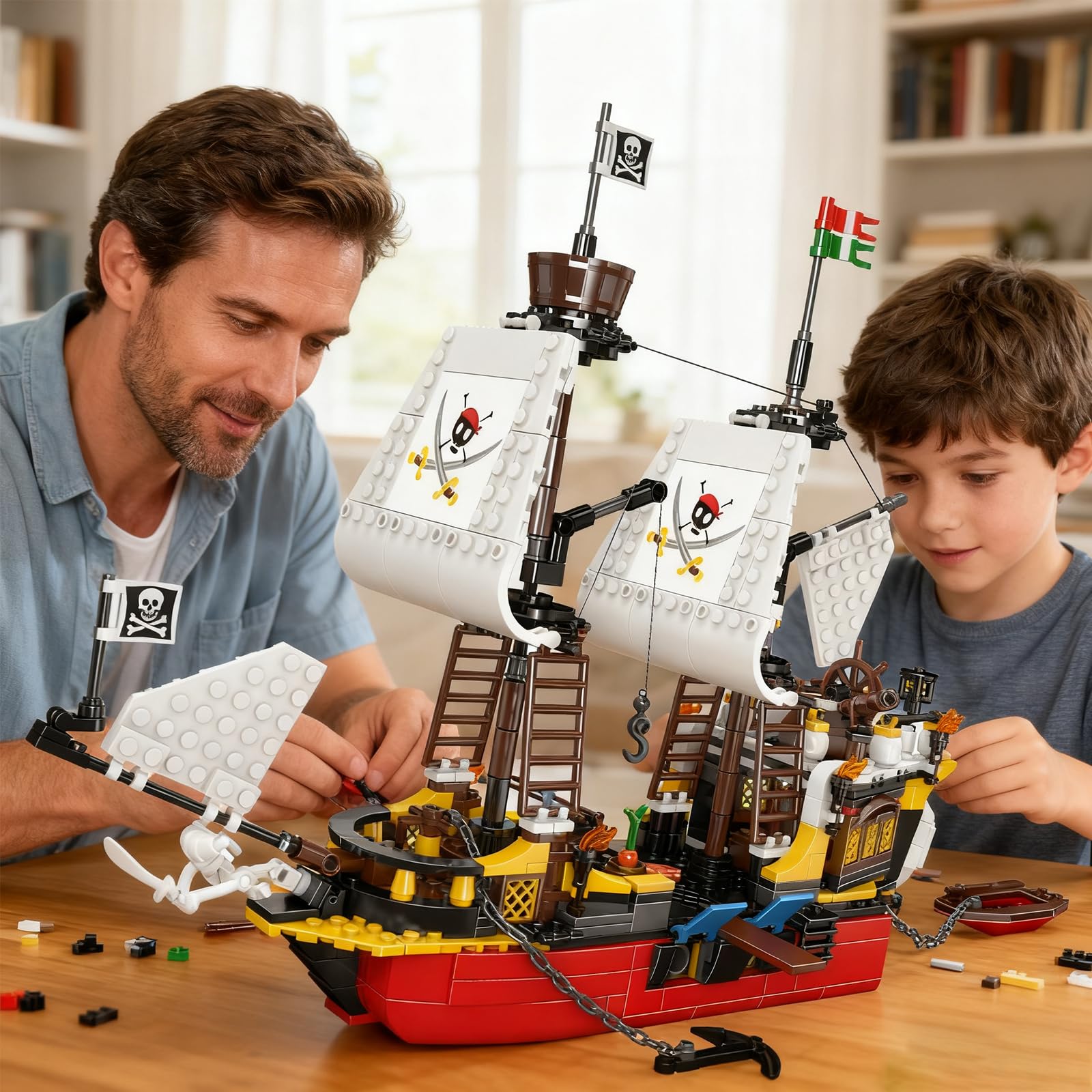 Sosuy Costruzioni per Bambini Nave Pirata, Brigantino Redbeard's Revenge Giocattoli Ragazzi 8+, Regali di Natale Compleanno Ragazzi Bambini Ragazze Teen Adulti 928 PZ