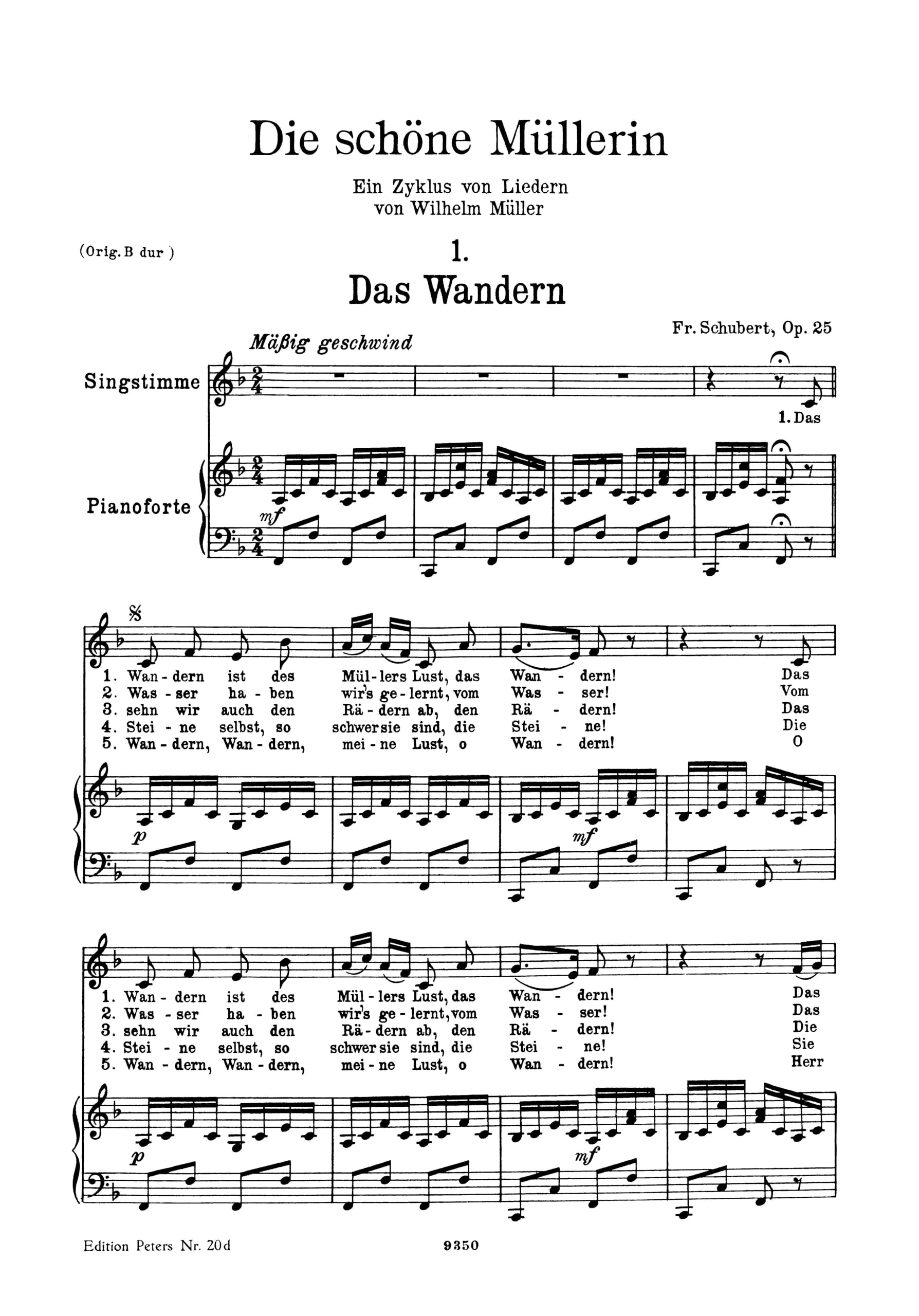 Songs Vol.I: 92 Songs: 92 Songs, Incl. Die Schöne Müllerin, Winterreise, Schwanengesang (Edition Peters, 1, Band 1)