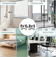 Vista 7 de Alise Manija de puerta de ducha, perilla para puertas corredizas de ducha, perilla de acero inoxidable sólido SUS304 resistente, piezas de repuesto