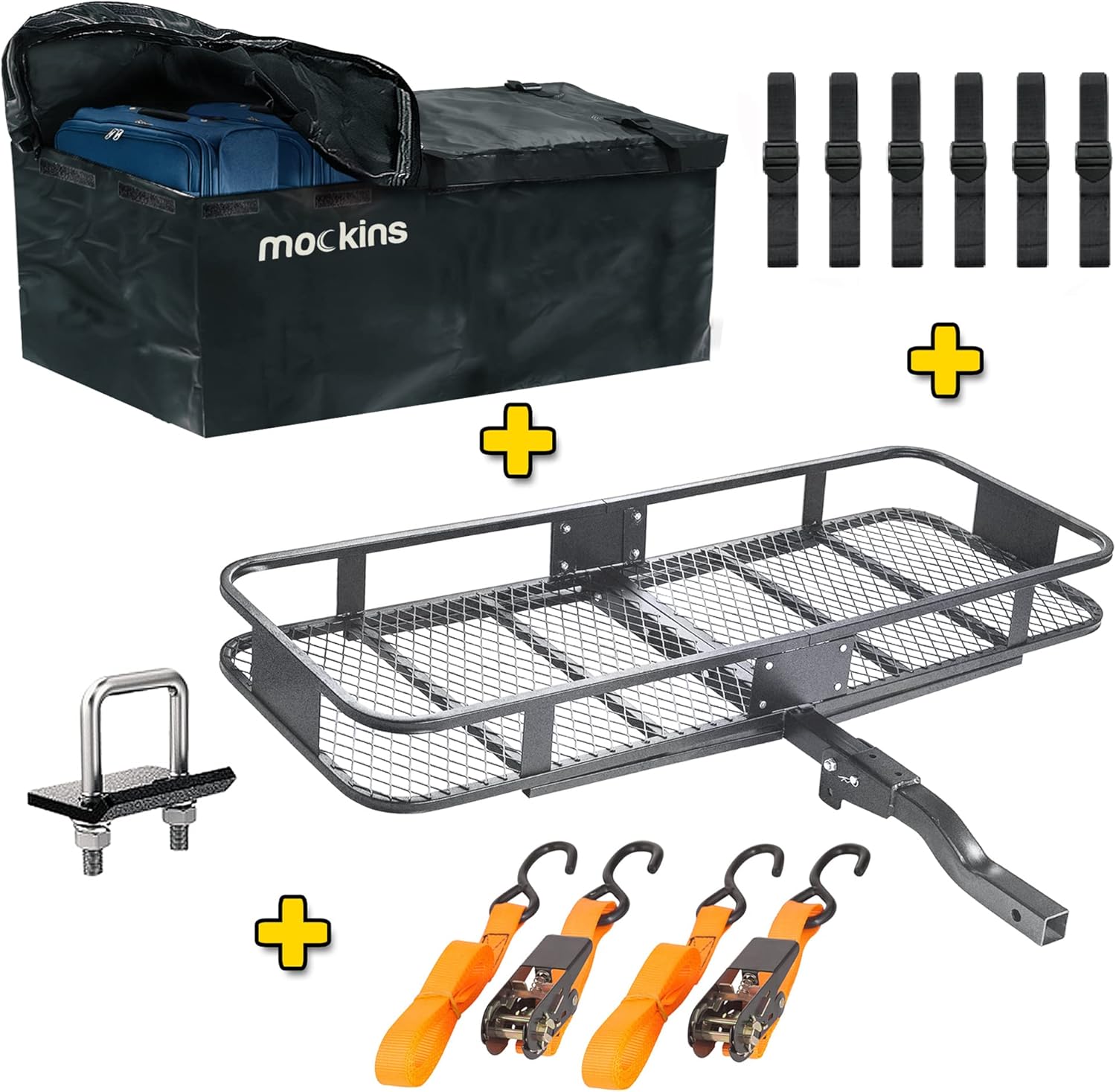 Cargo Carrier HitchMount Folding Collapsible Steel Car Cargo Carrier