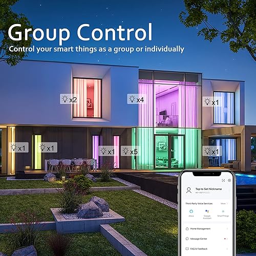 Miniatura 2 de Lurious Bombilla inteligente WiFi, bombillas LED que cambian de color que funcionan con Alexa y Google Home (paquete de 3)