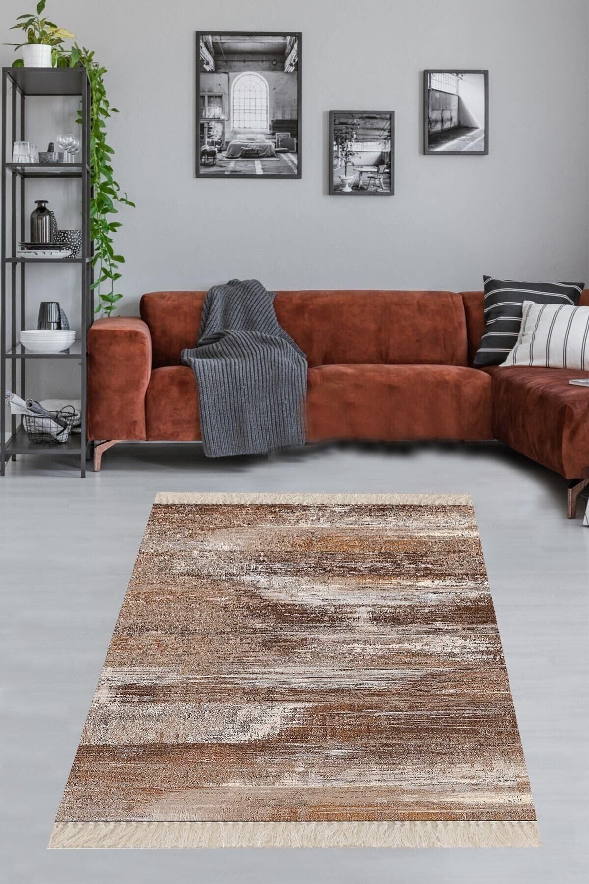 Pelangi Batik Desenli Renk Geçişli Dijital Baskı Yıkanabilir Kaymaz Taban Leke Tutmaz Salon Halı Yolluk, Karışık 100 x 300