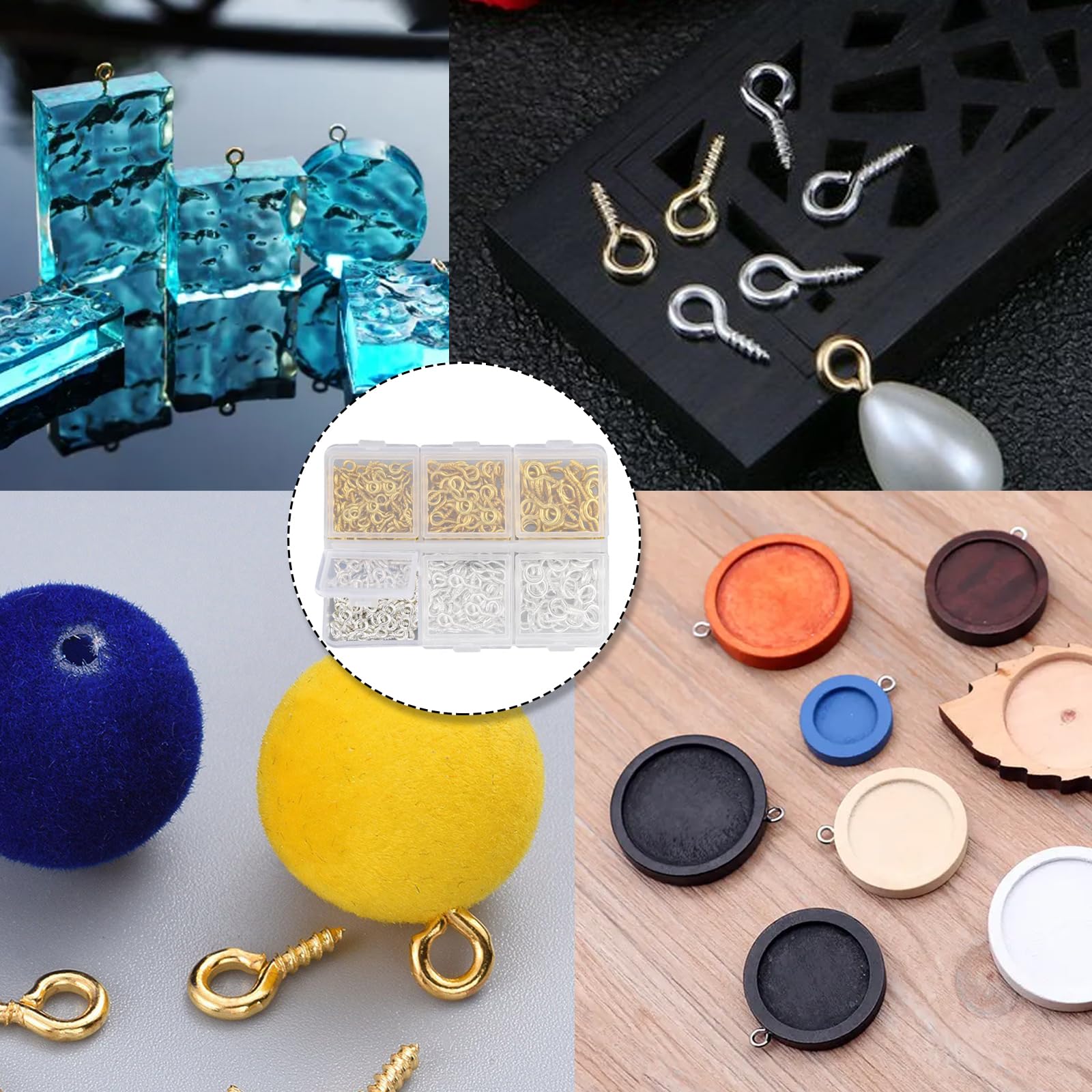 400 Viti Con Occhiello In 3 Misure - Per Gioielli E Fai Da Te - Foto 10