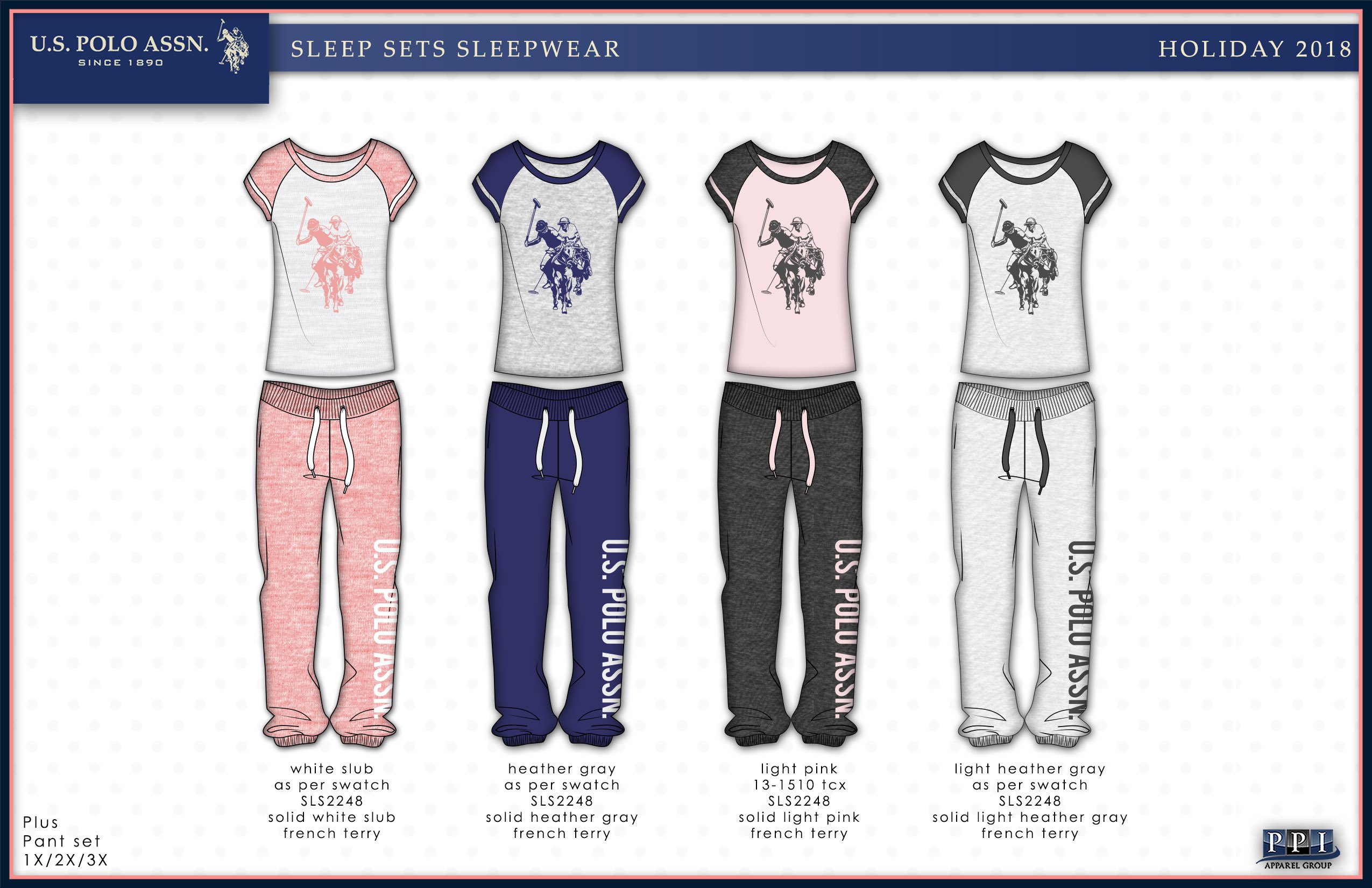 U.S. Polo Assn. Womens Pajama Set - Short Sleeve Shirt and Pajama Pants Sleepwear and Lounge Sets for Women
