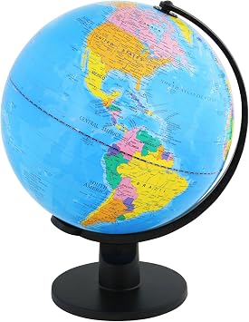30cm World Globe, Educational Political Map | Home Office Decor Swivel Rotating Globe English