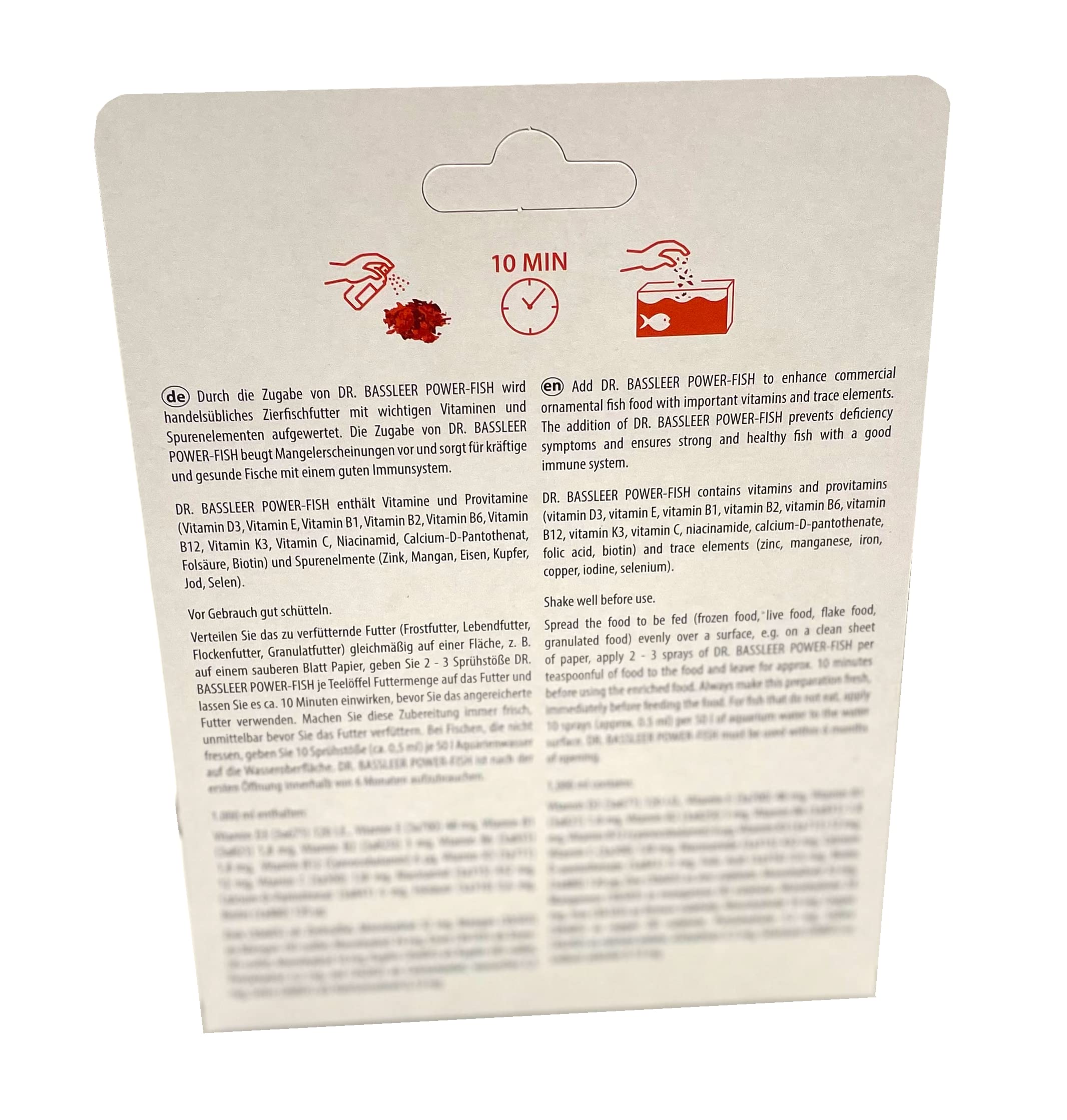 Aquarium Münster - Dr. BASSLEER – Power Fish, spray vitaminico per pesci sani e vitali – 100 ml – adatto per acqua dolce e di mare