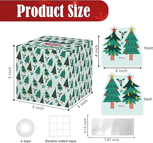 Miniatura 23 de Caja de dinero de feliz cumpleaños para regalo en efectivo, incluye tarjeta de feliz cumpleaños y 35 bolsas transparentes, divertido regalo